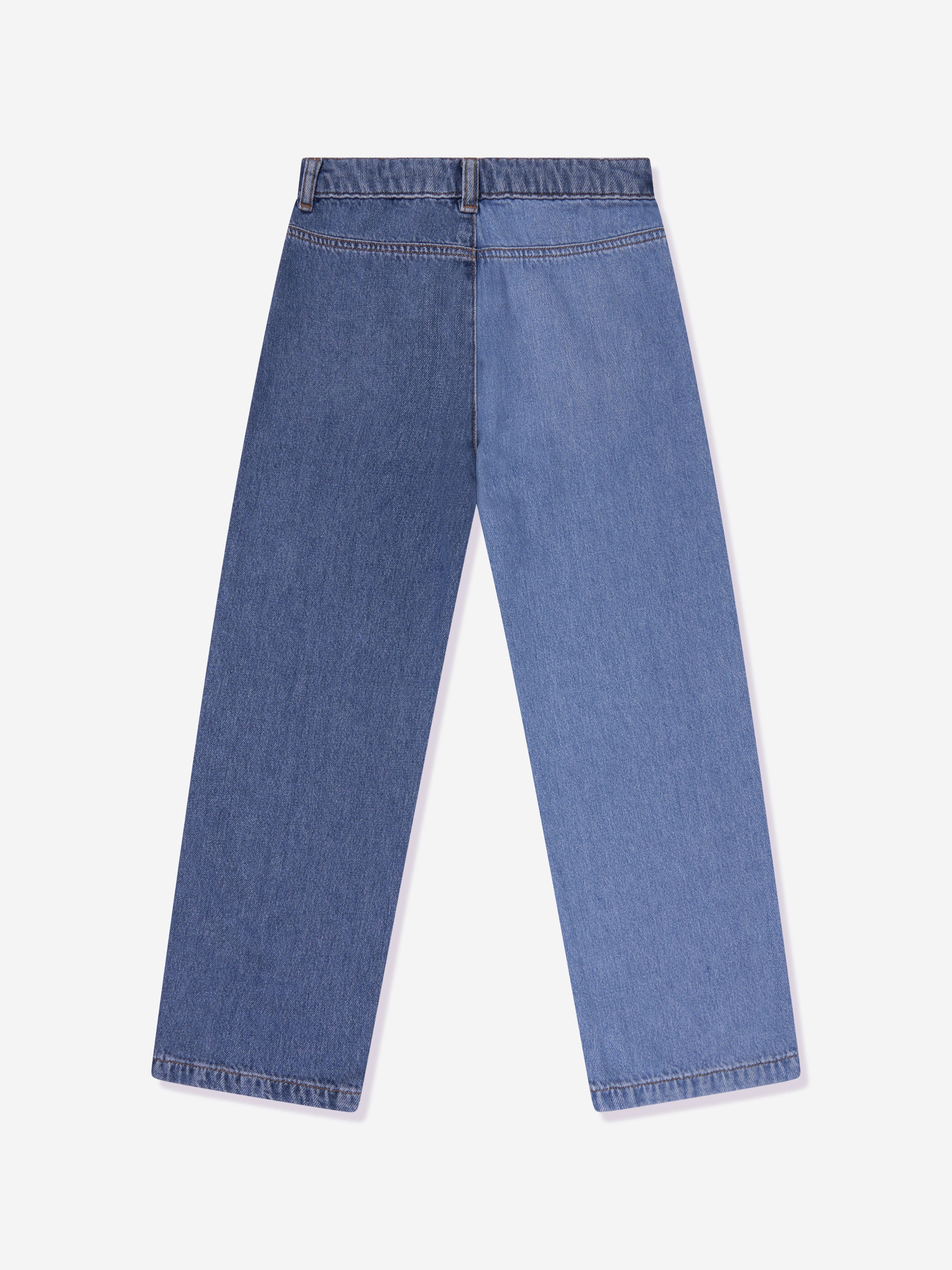 Emporio Armani Girls Wide Leg Jeans in Blue