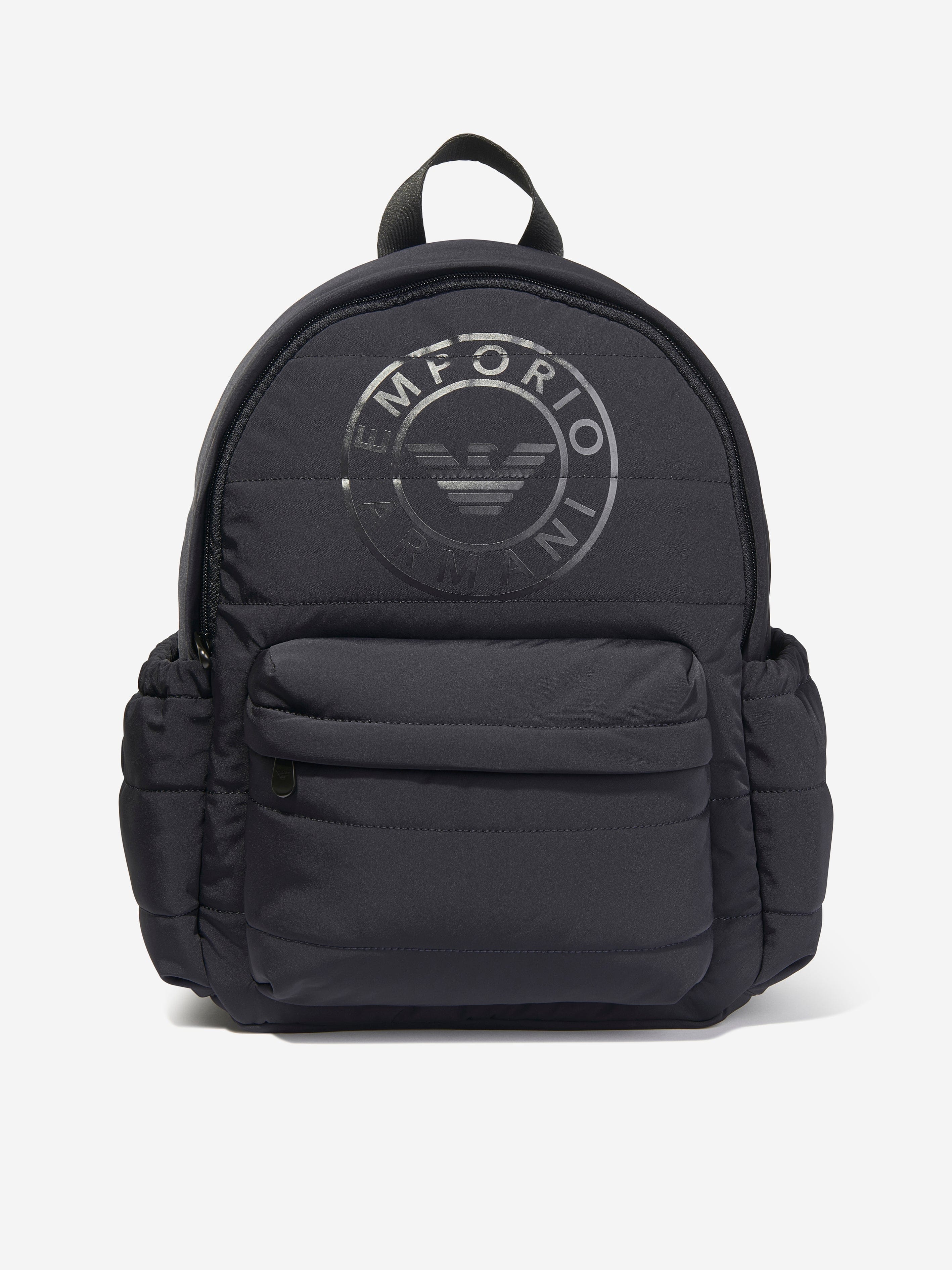 Emporio Armani Boys Logo Backpack in Navy (37cm)