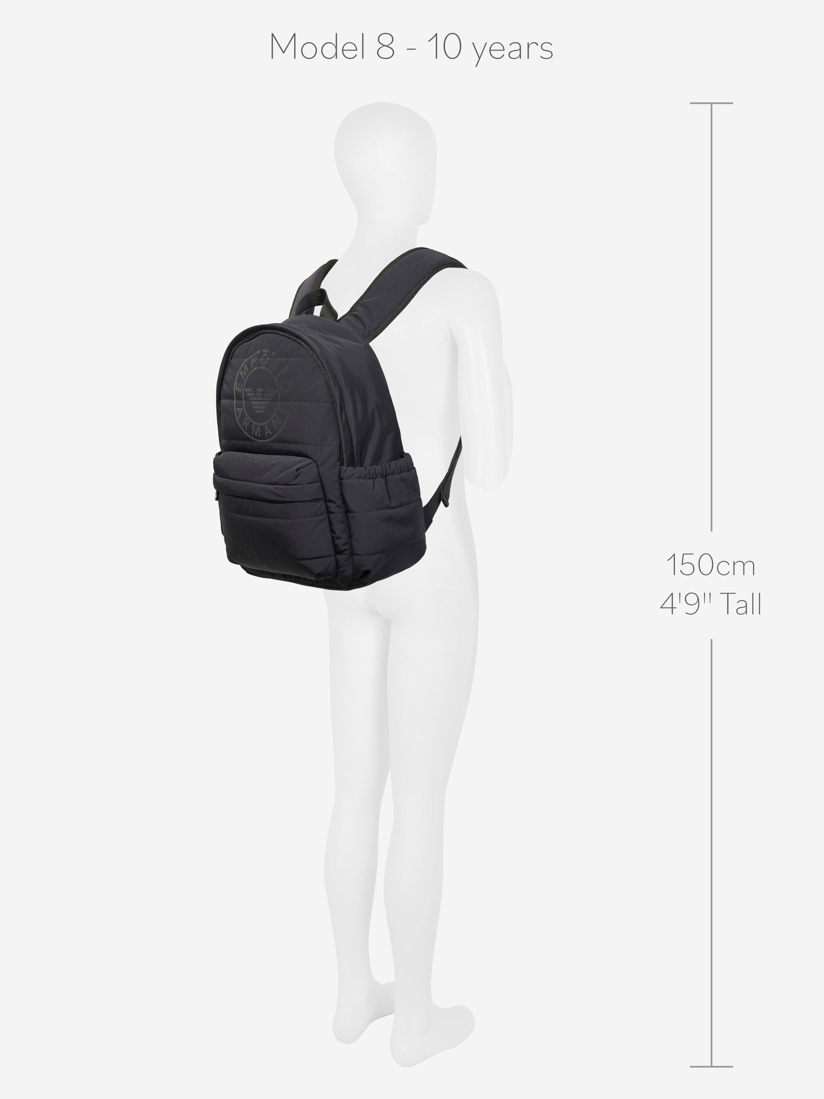 Emporio Armani Boys Logo Backpack in Navy (37cm)