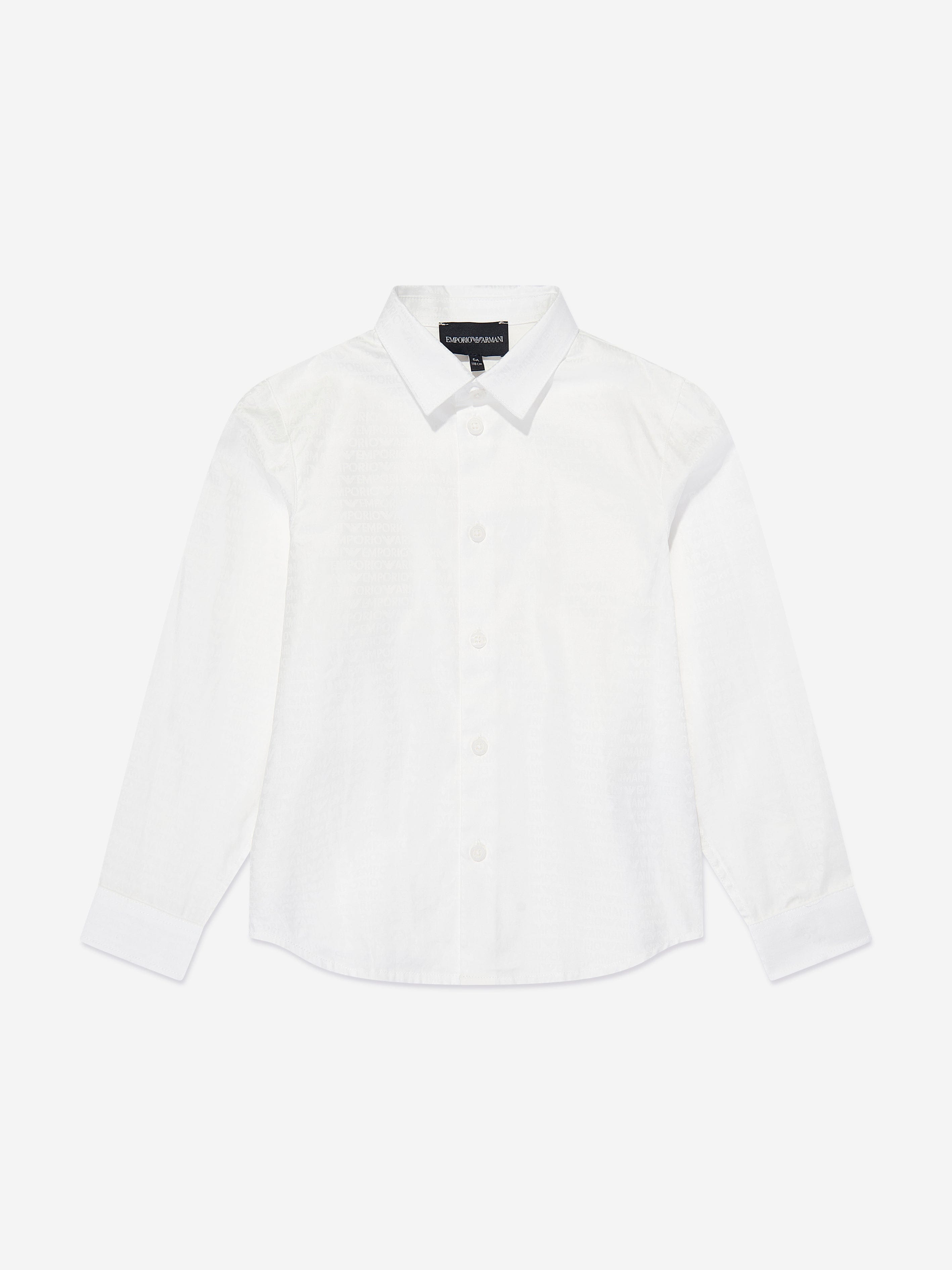 Emporio Armani Boys Logo Shirt in White