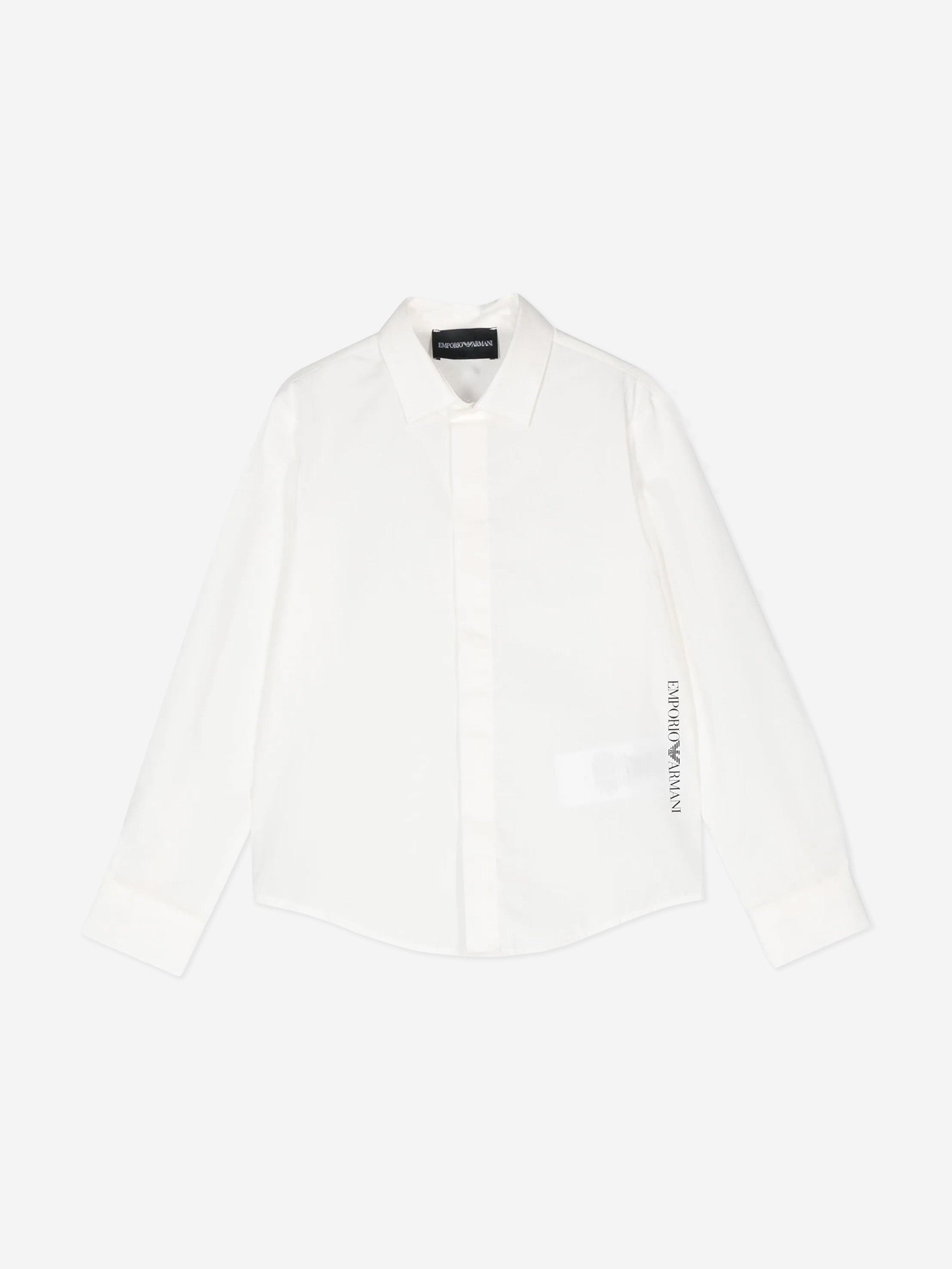 Emporio Armani Boys Logo Shirt in White