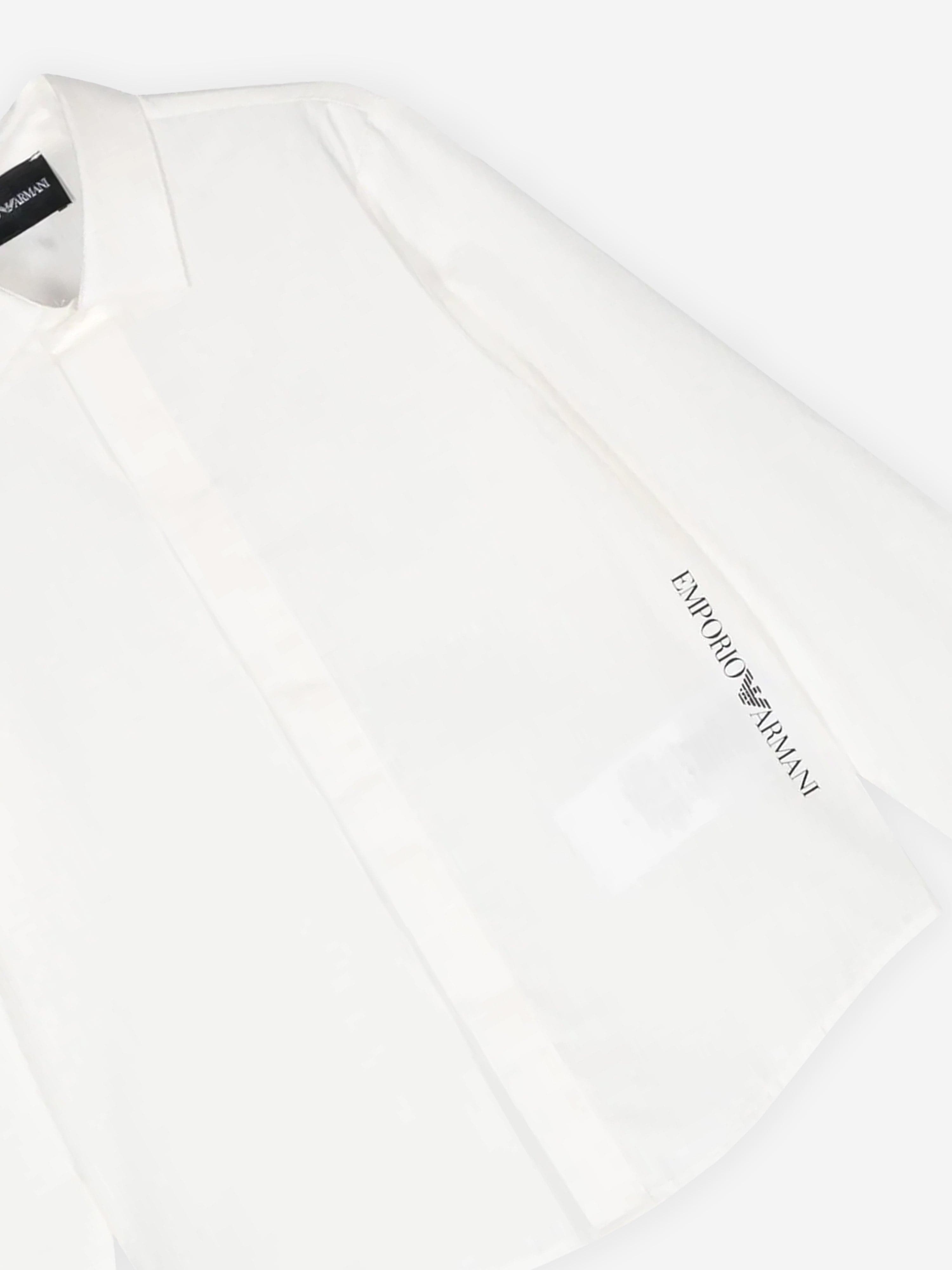 Emporio Armani Boys Logo Shirt in White