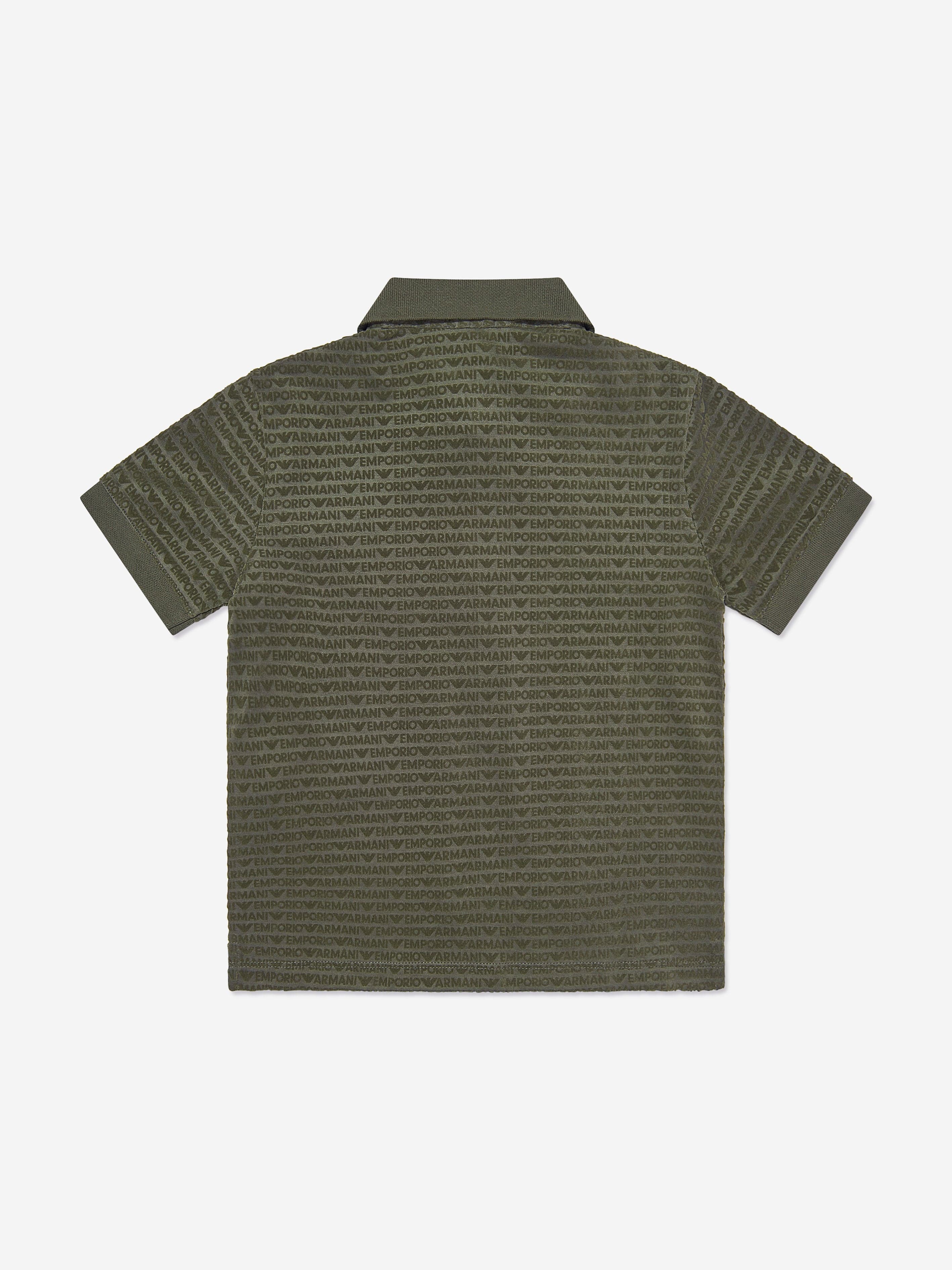 Emporio Armani Boys Logo Polo Shirt in Green