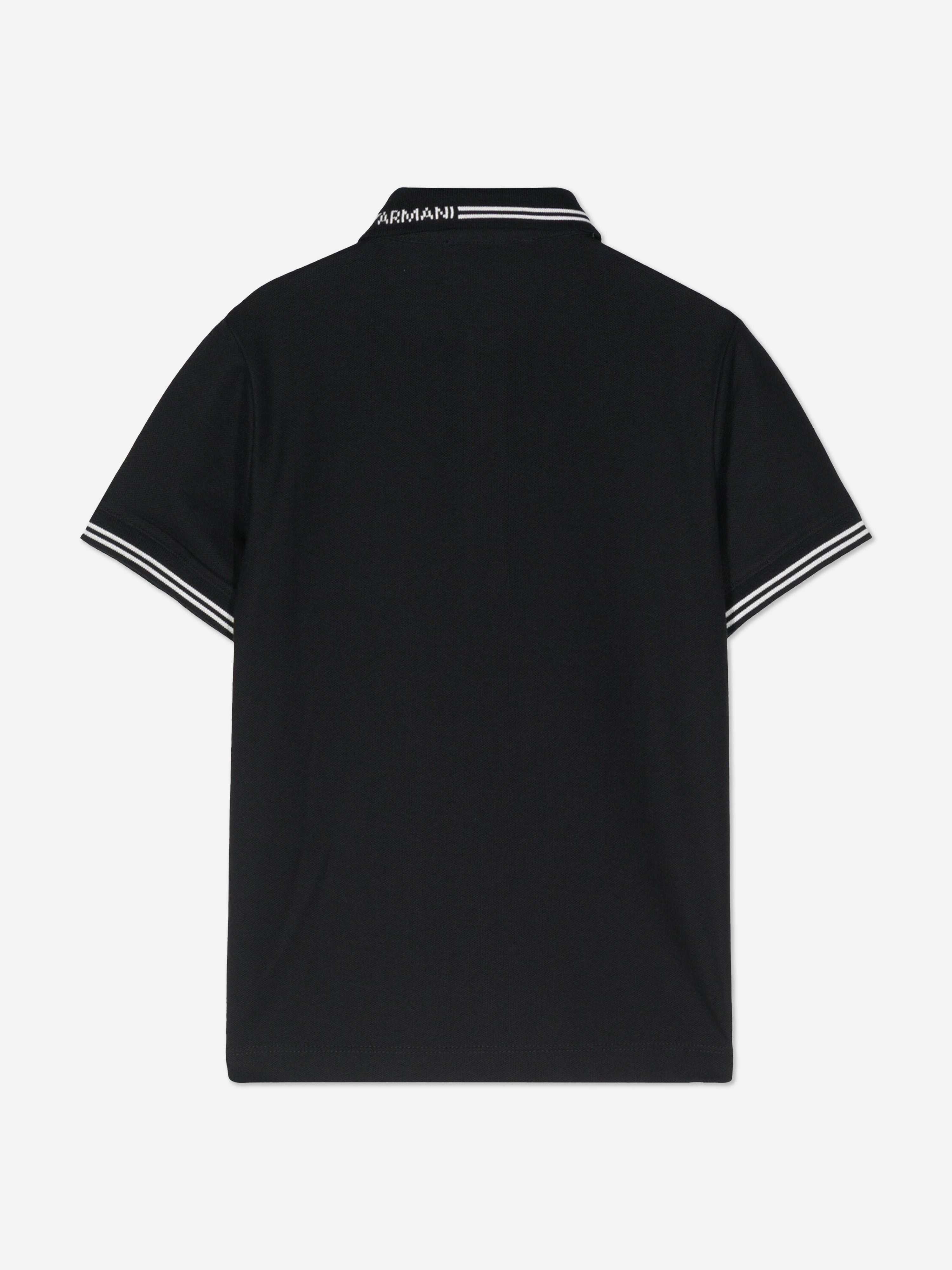 Emporio Armani Boys Logo Polo Shirt in Navy