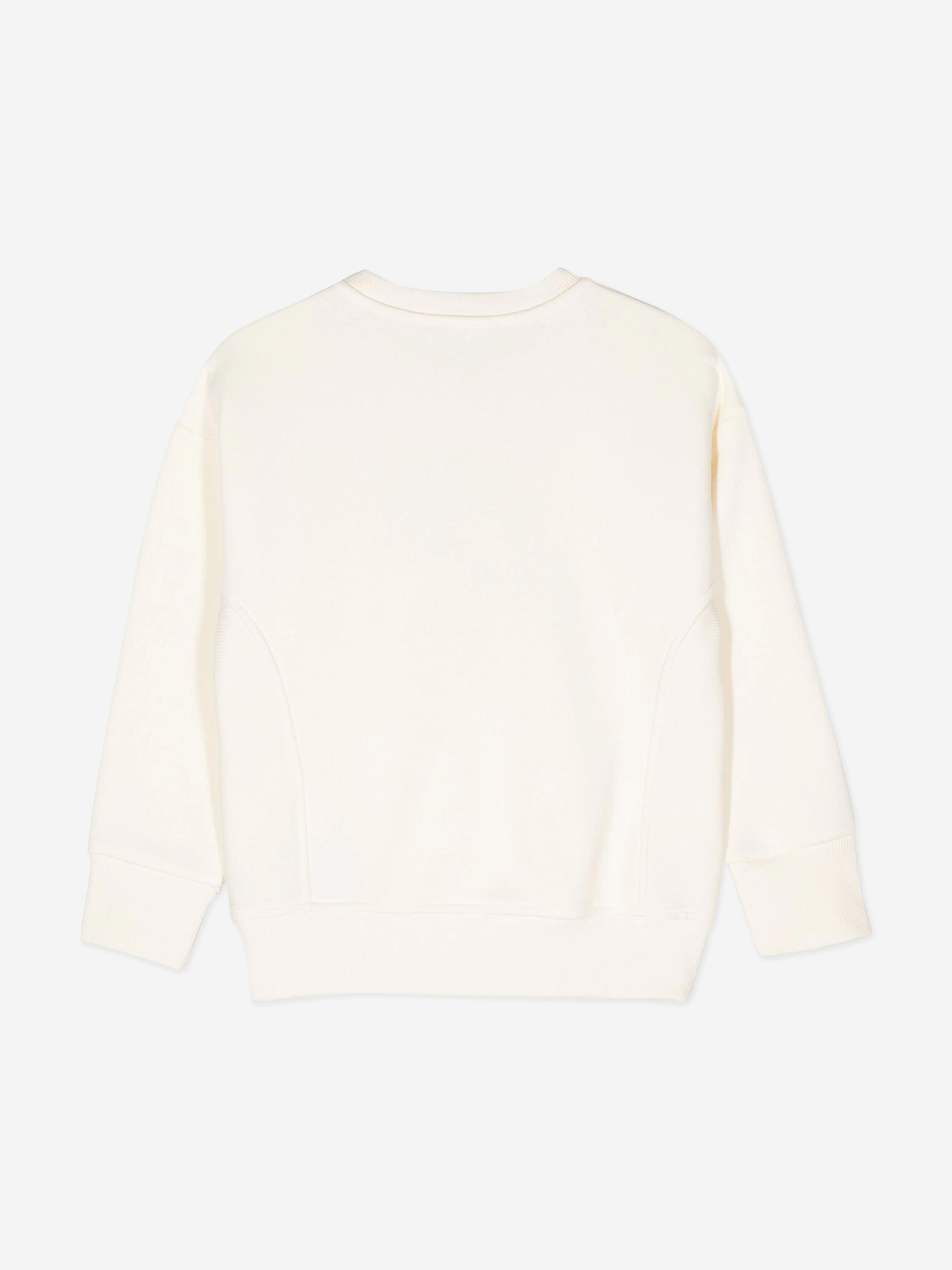 Emporio Armani Boys Logo Sweatshirt in Ivory