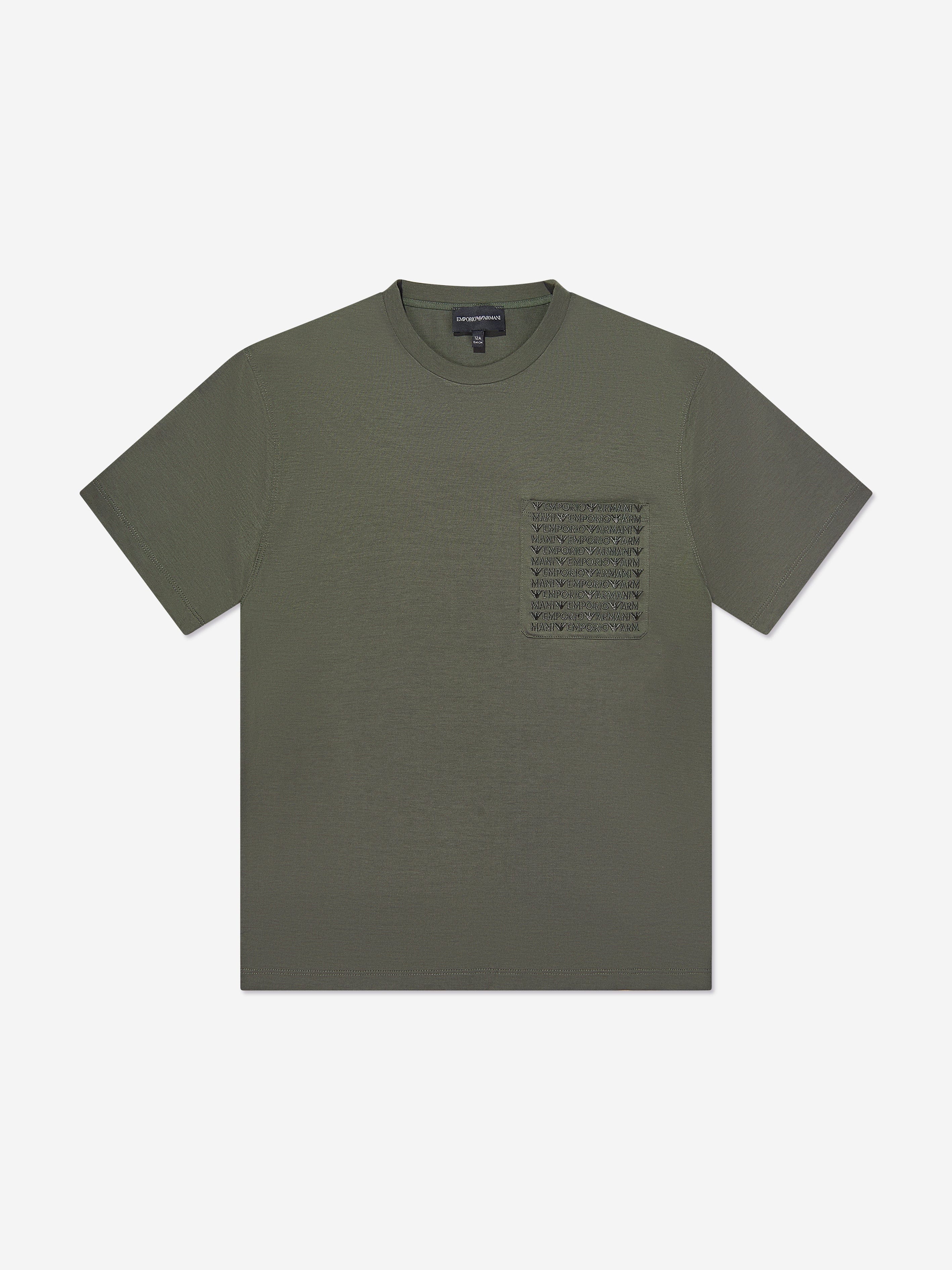 Emporio Armani Boys Logo T-Shirt in Green