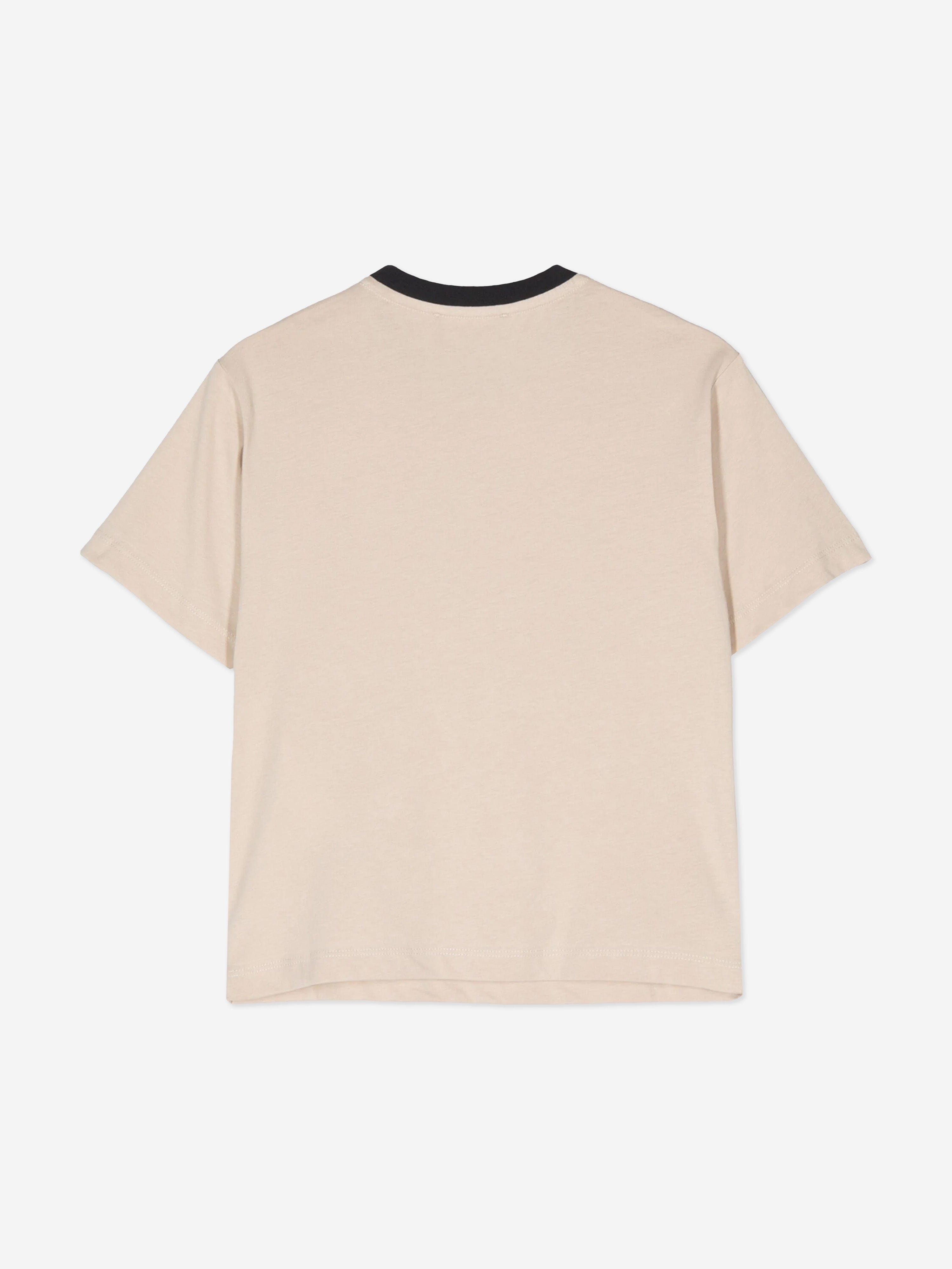 Emporio Armani Boys Logo T-Shirt in Beige