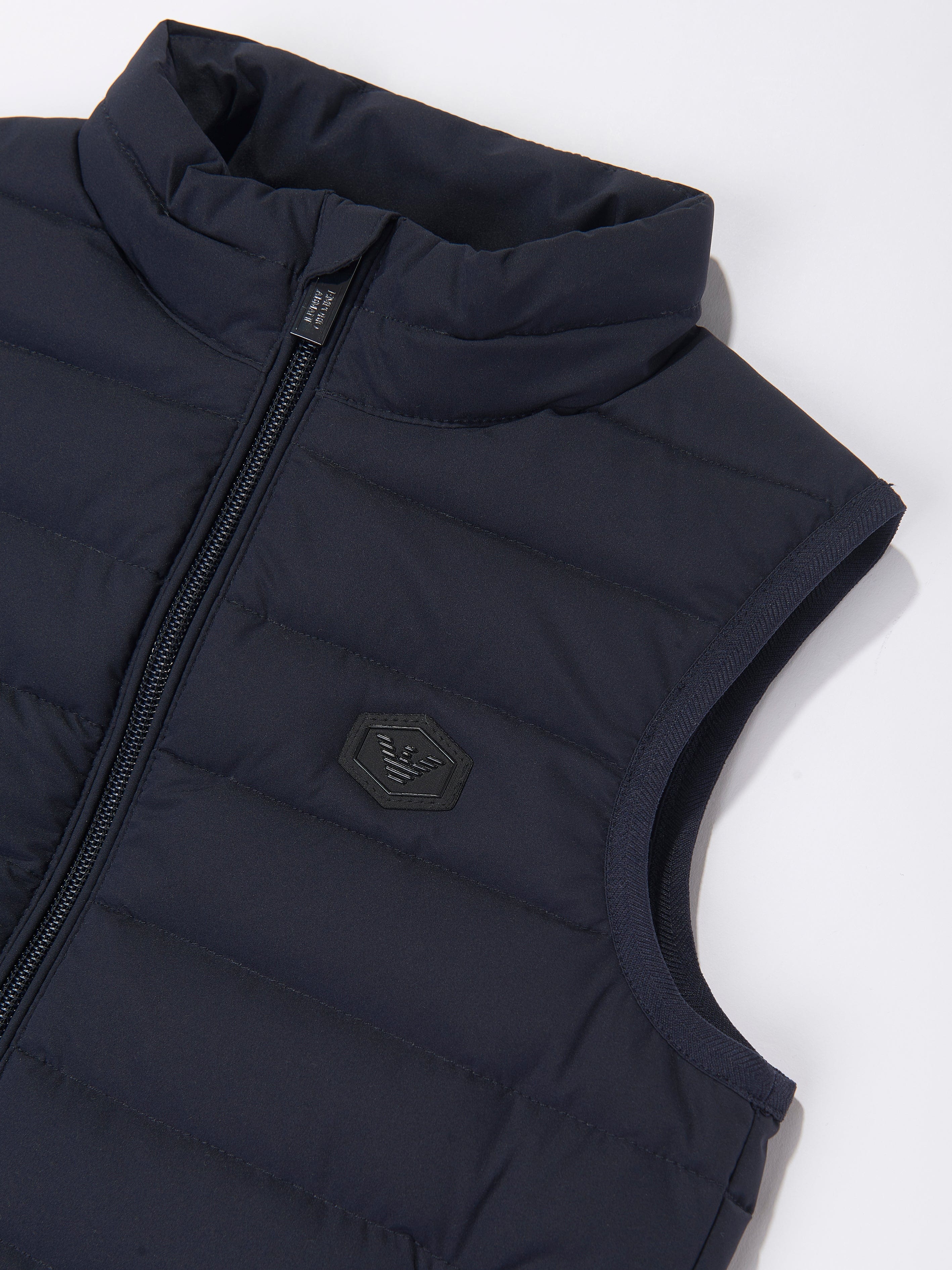 Emporio Armani Boys Down Padded Gilet in Navy