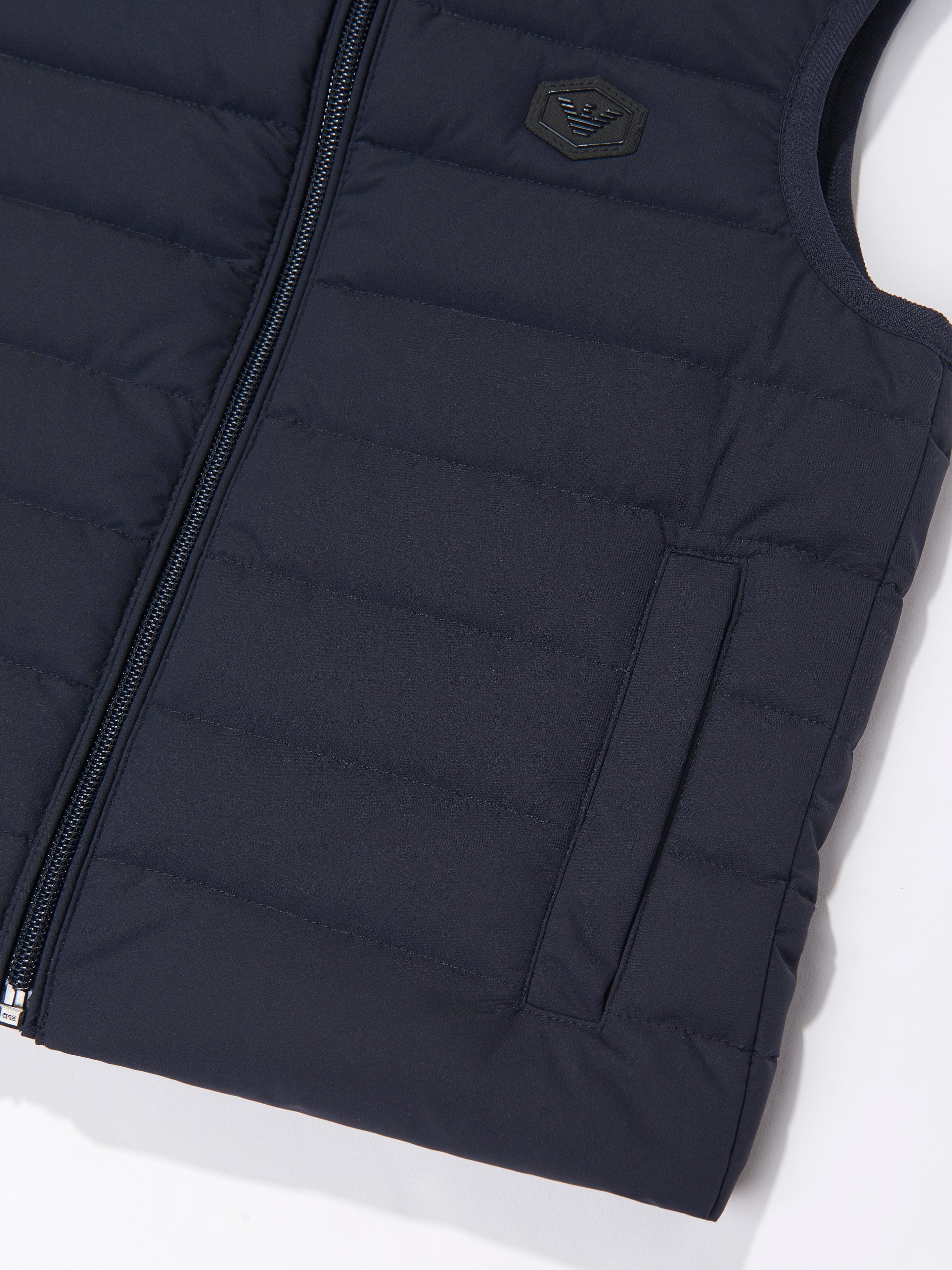 Emporio Armani Boys Down Padded Gilet in Navy