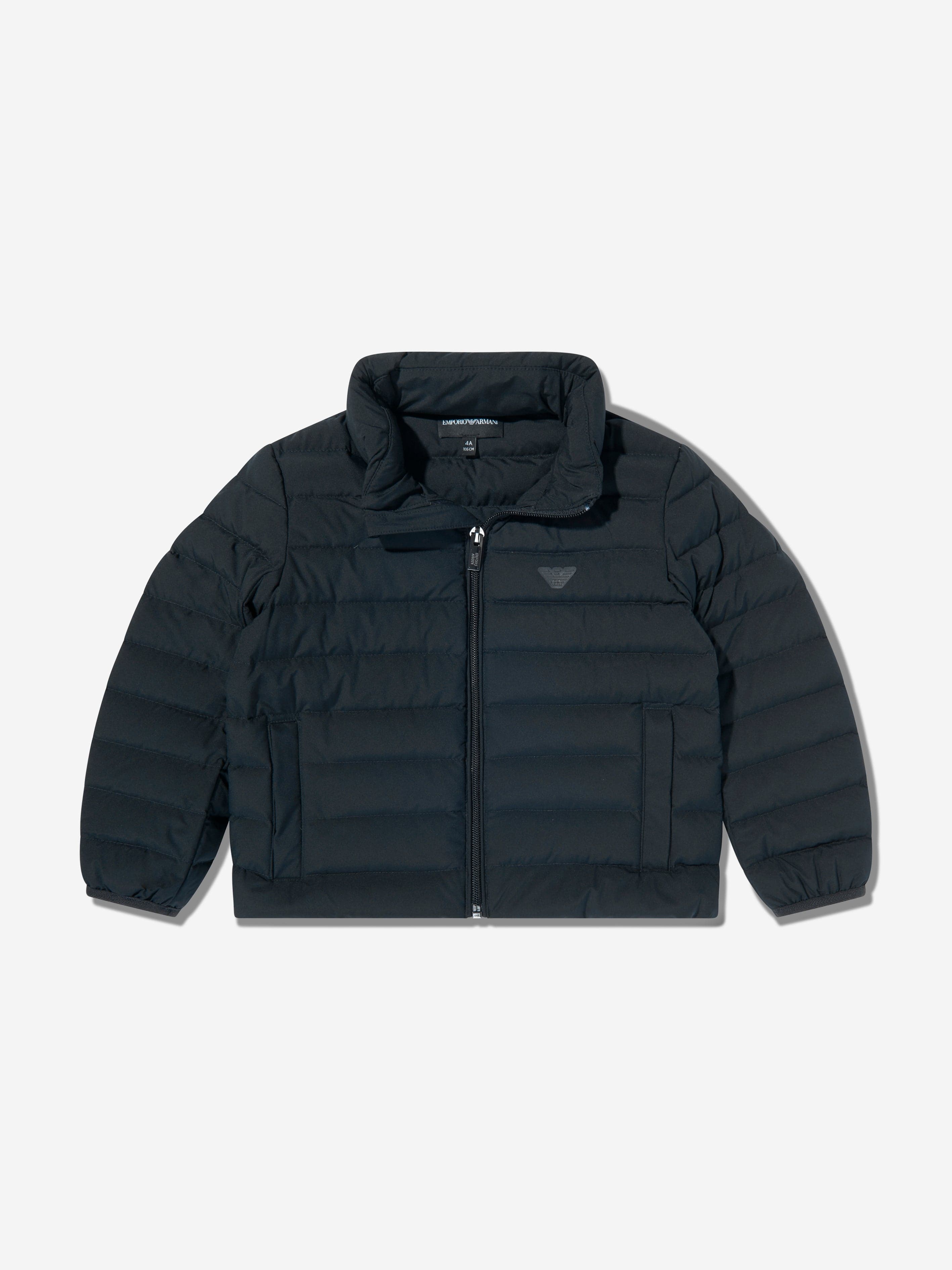 Emporio Armani Boys Down Padded Puffer Jacket in Navy