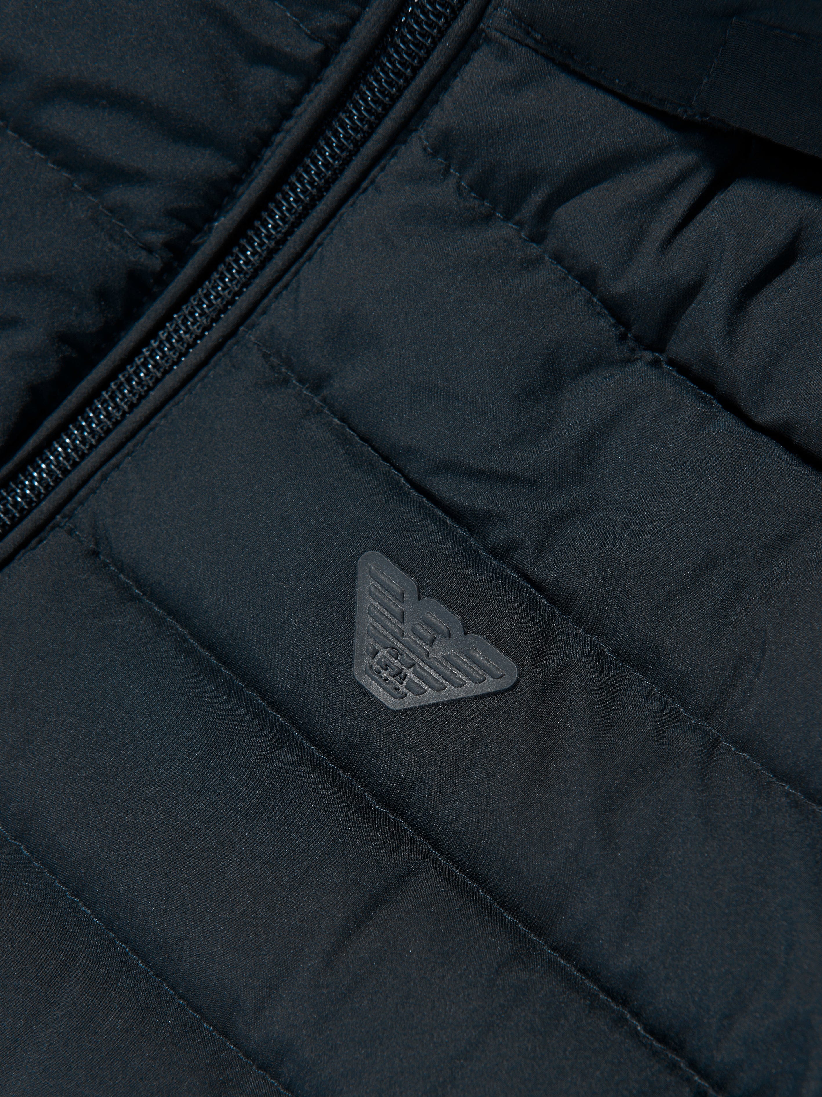 Emporio Armani Boys Down Padded Puffer Jacket in Navy