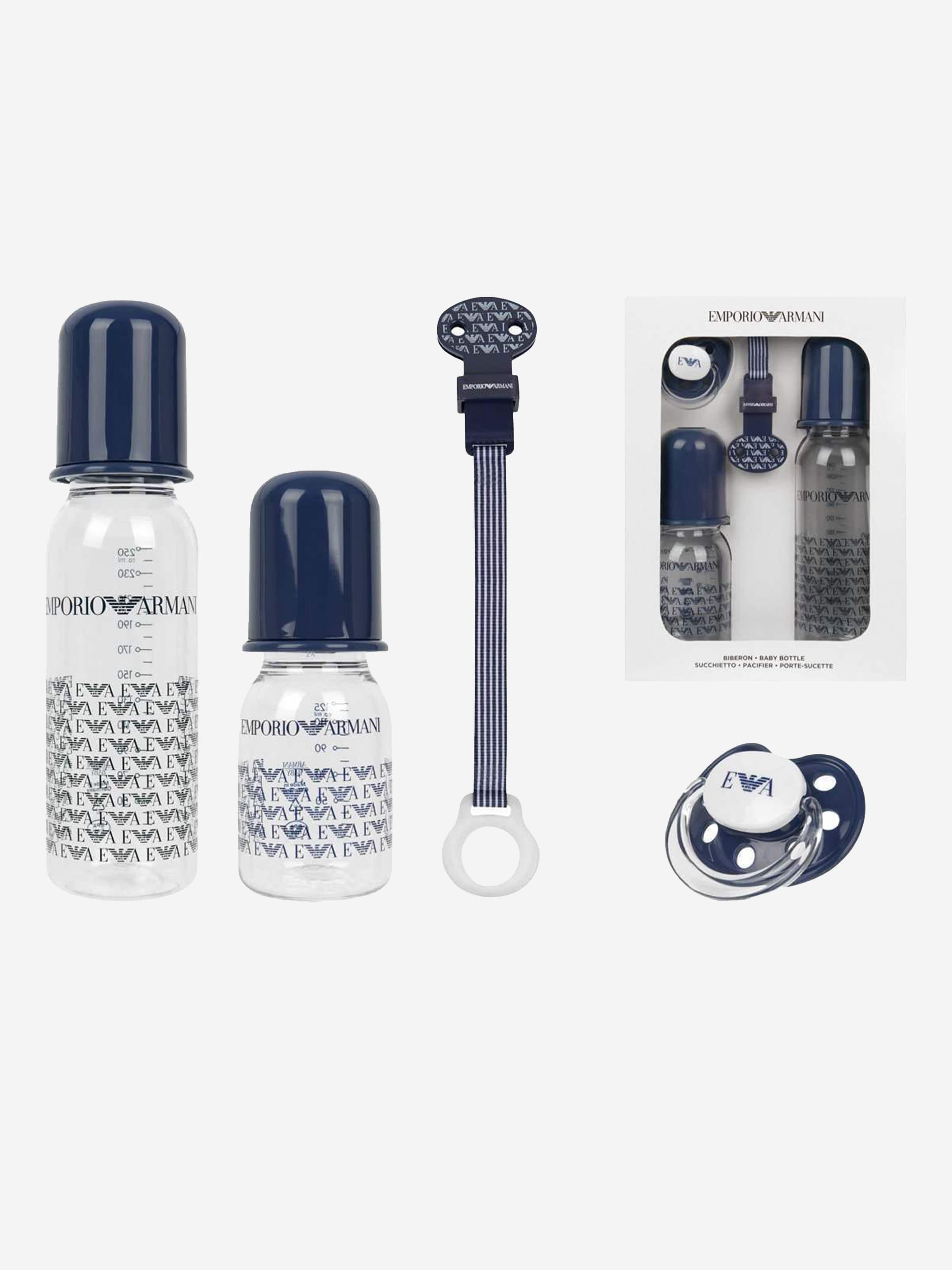 Emporio Armani Baby Boys Bottles & Dummy Set