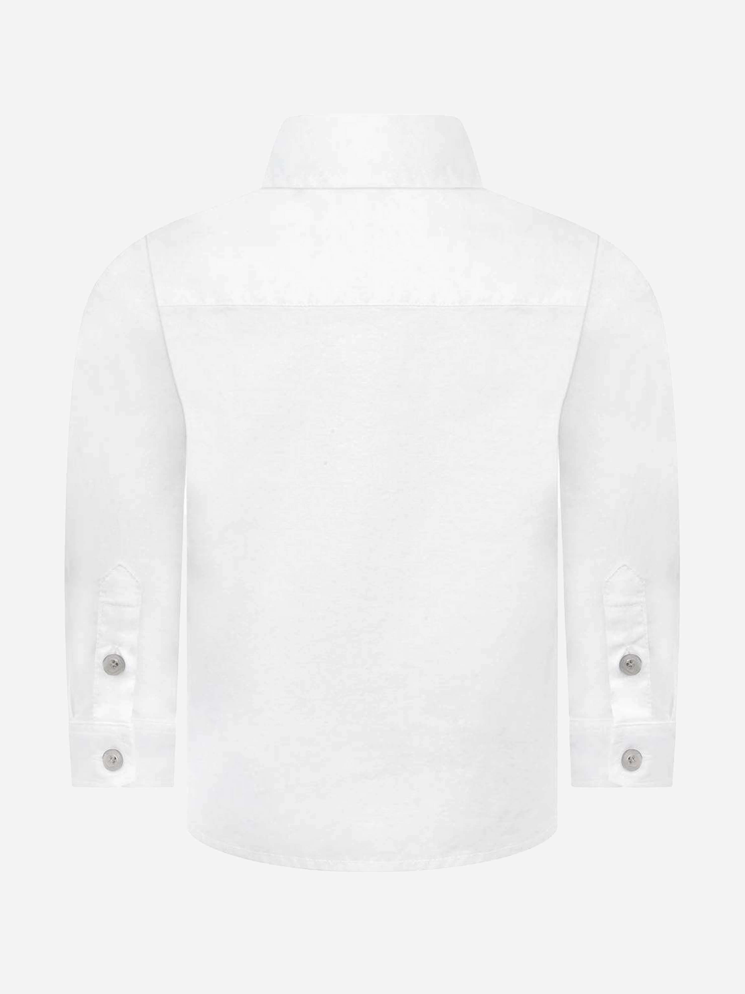 Emporio Armani Baby Boys Long Sleeve Shirt In White