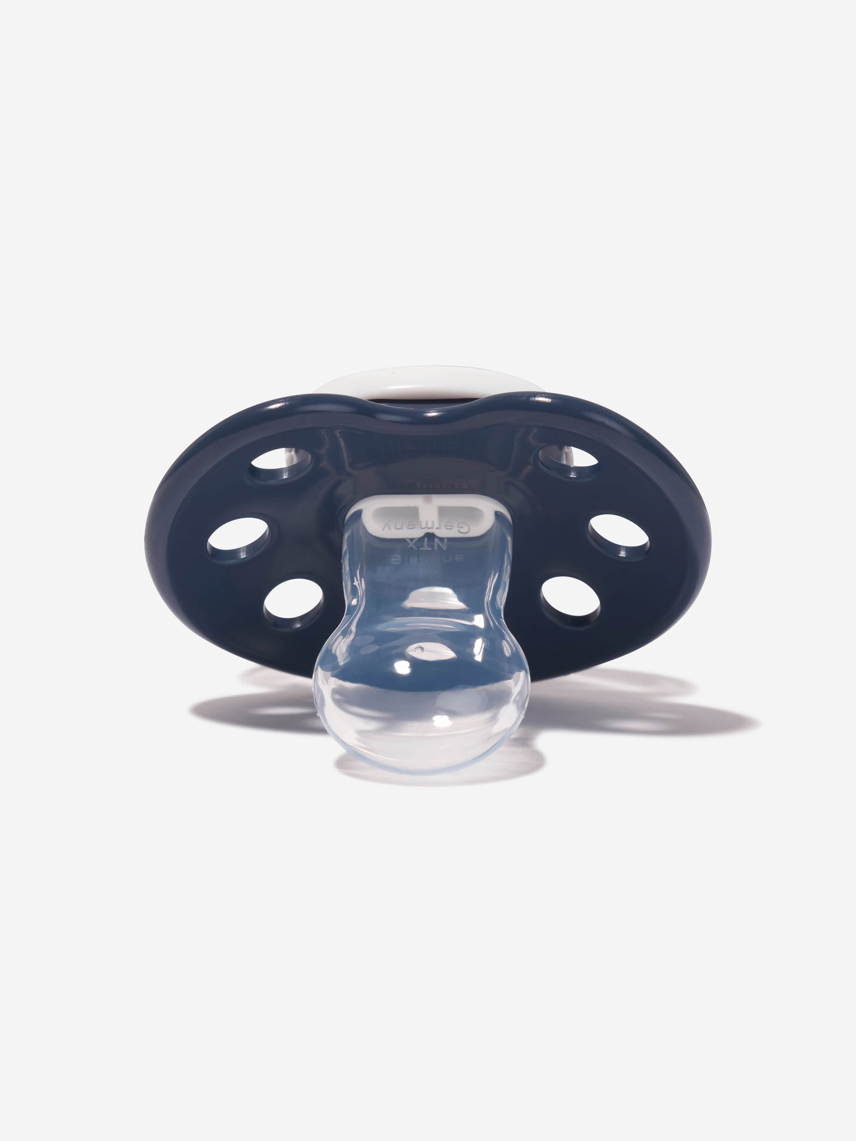 Emporio Armani Baby Dummy And Pacifier Set In Navy