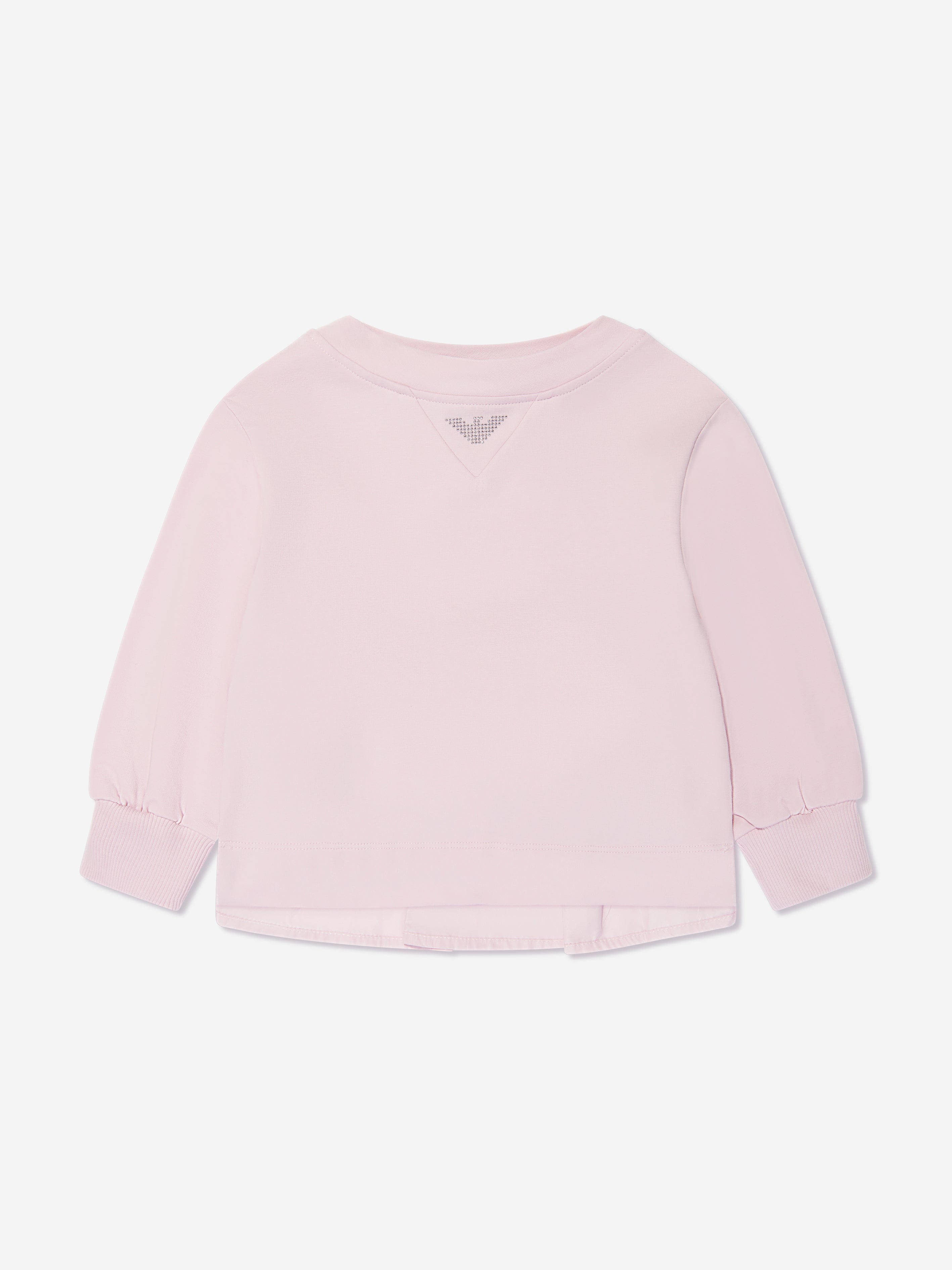 Emporio Armani Girls Tracksuit Set In Pink