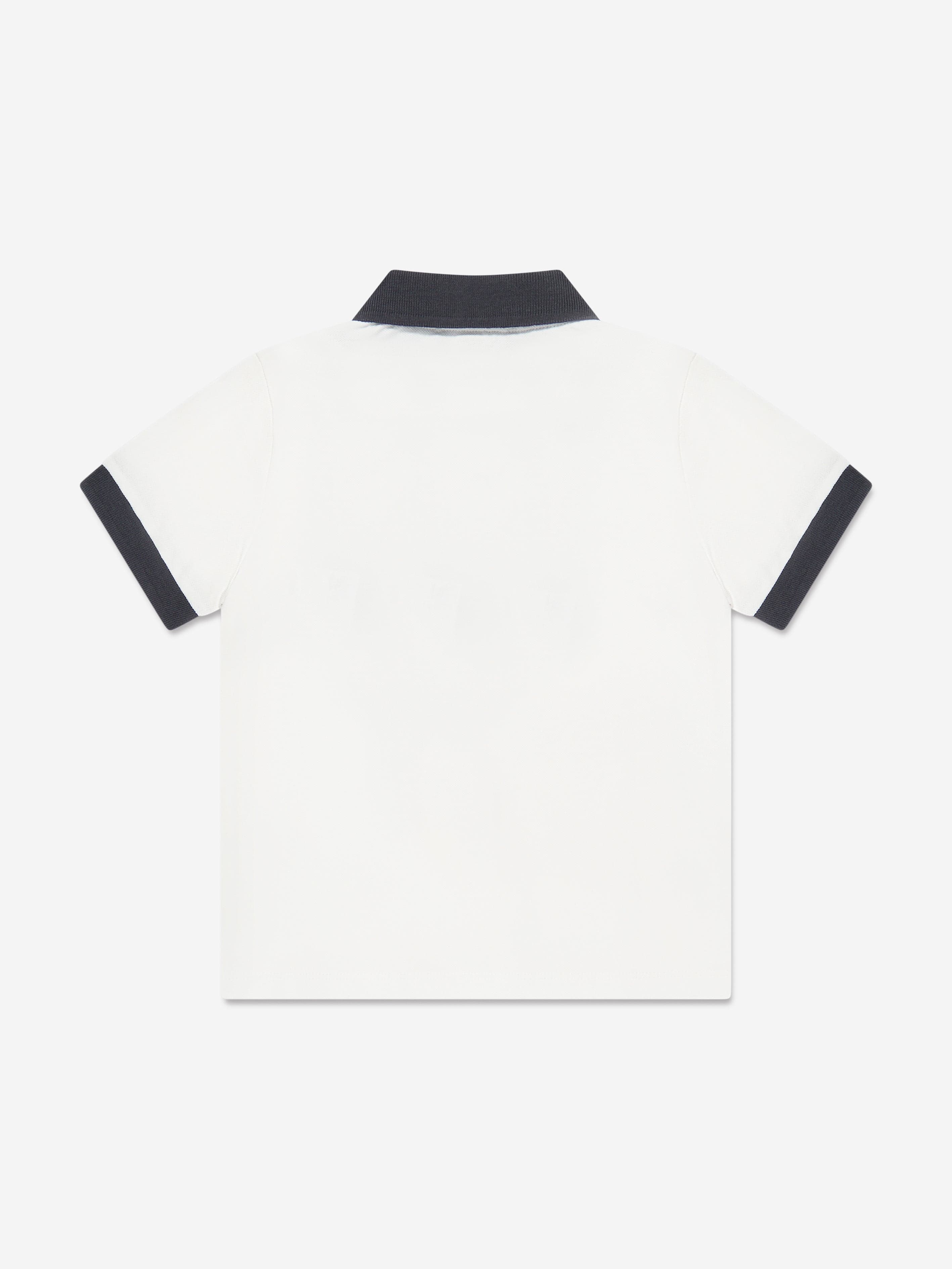 Emporio Armani Boys Logo Polo Shirt In White