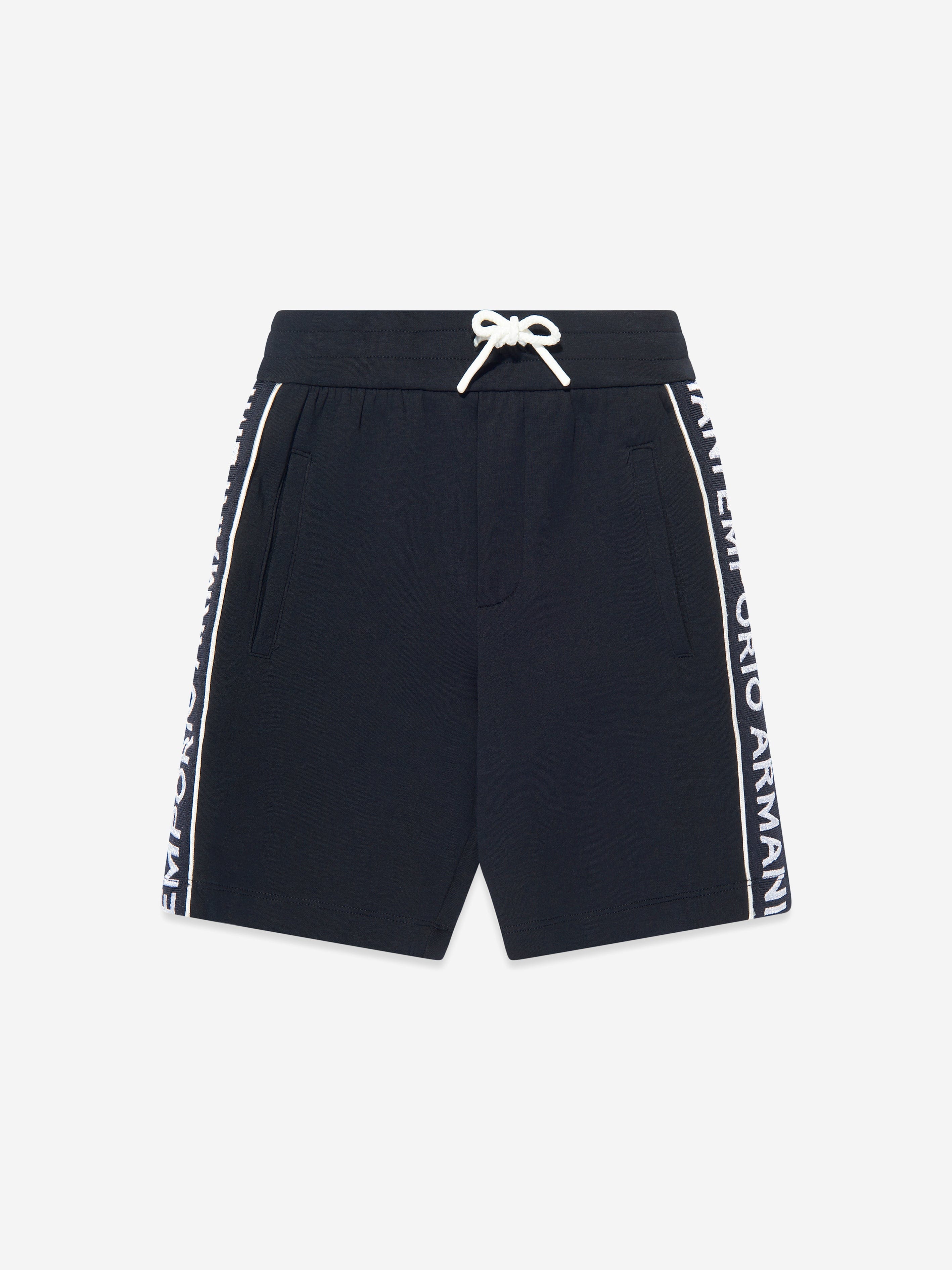 Emporio Armani Boys Logo Shorts In Navy