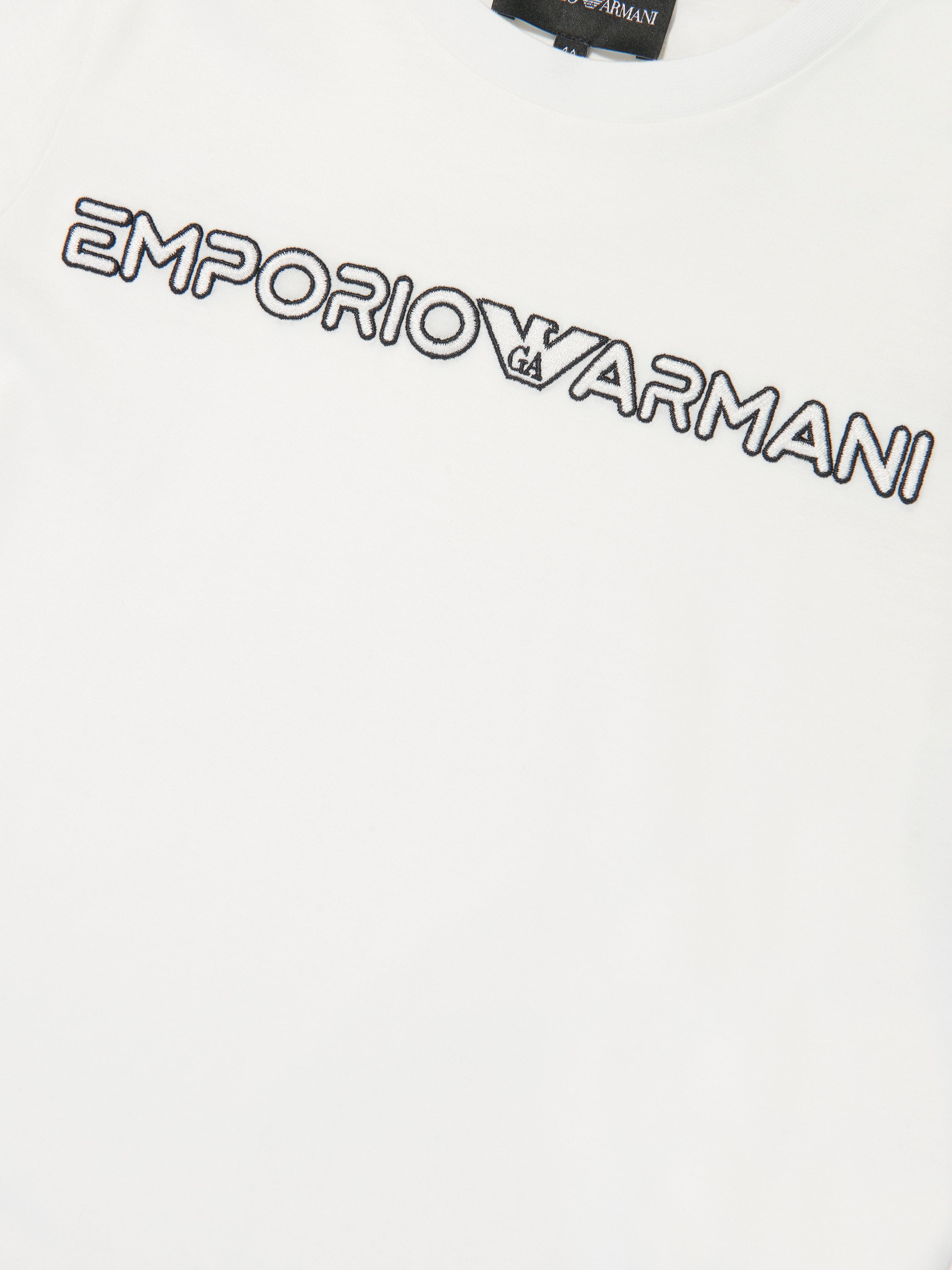 Emporio Armani Boys Branded T-Shirt In White