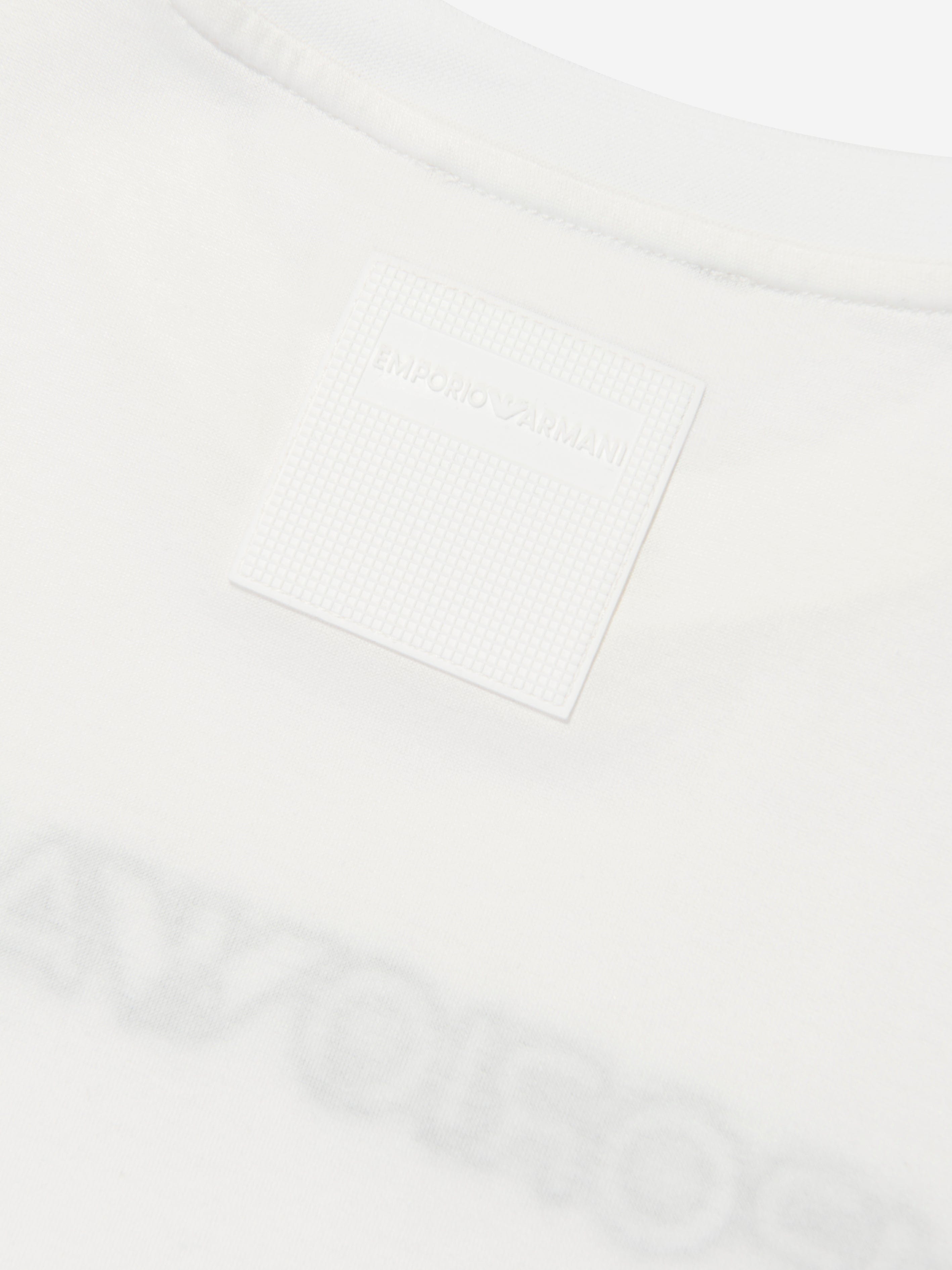 Emporio Armani Boys Branded T-Shirt In White