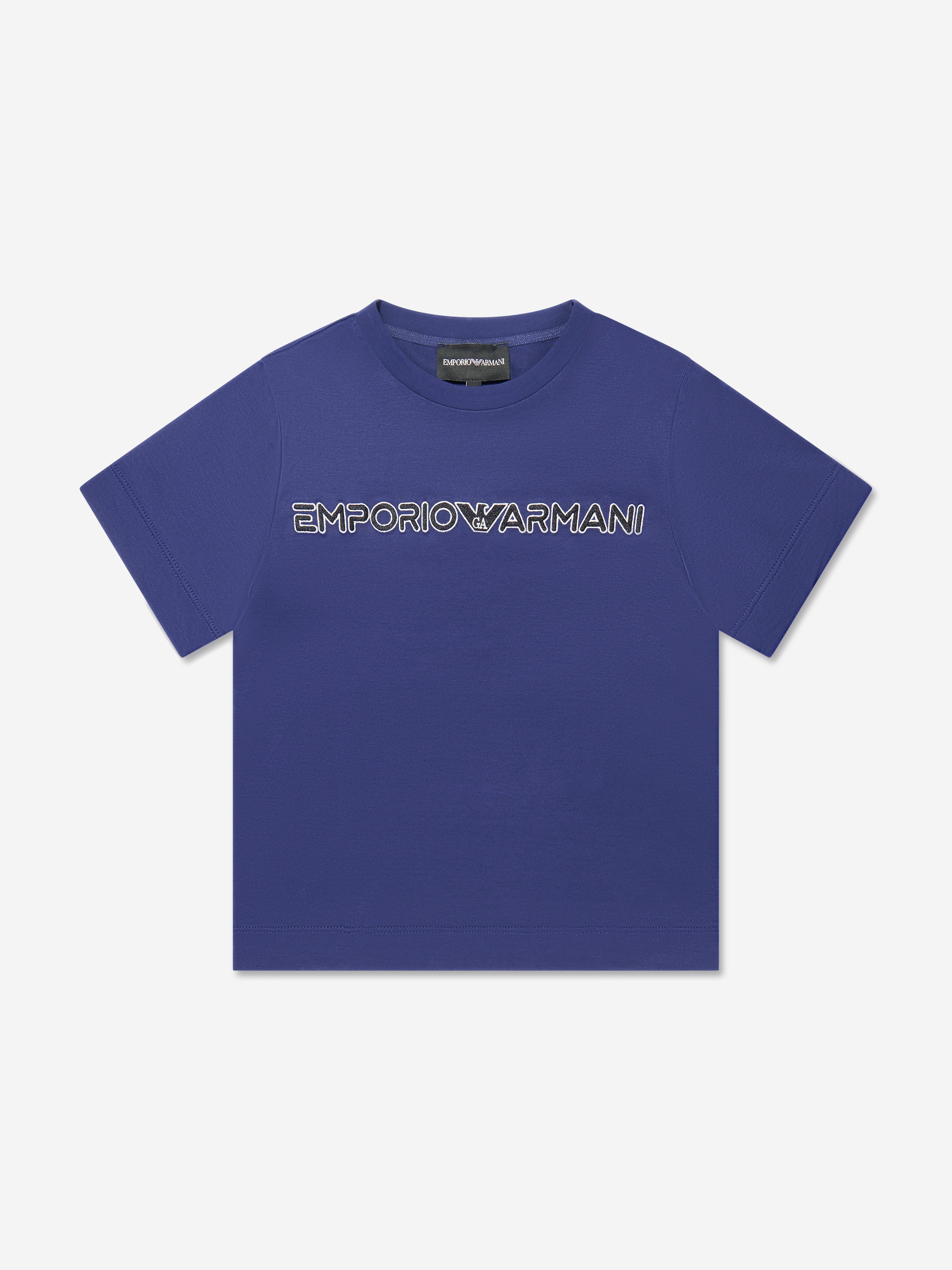 Emporio Armani Boys Branded T-Shirt In Blue