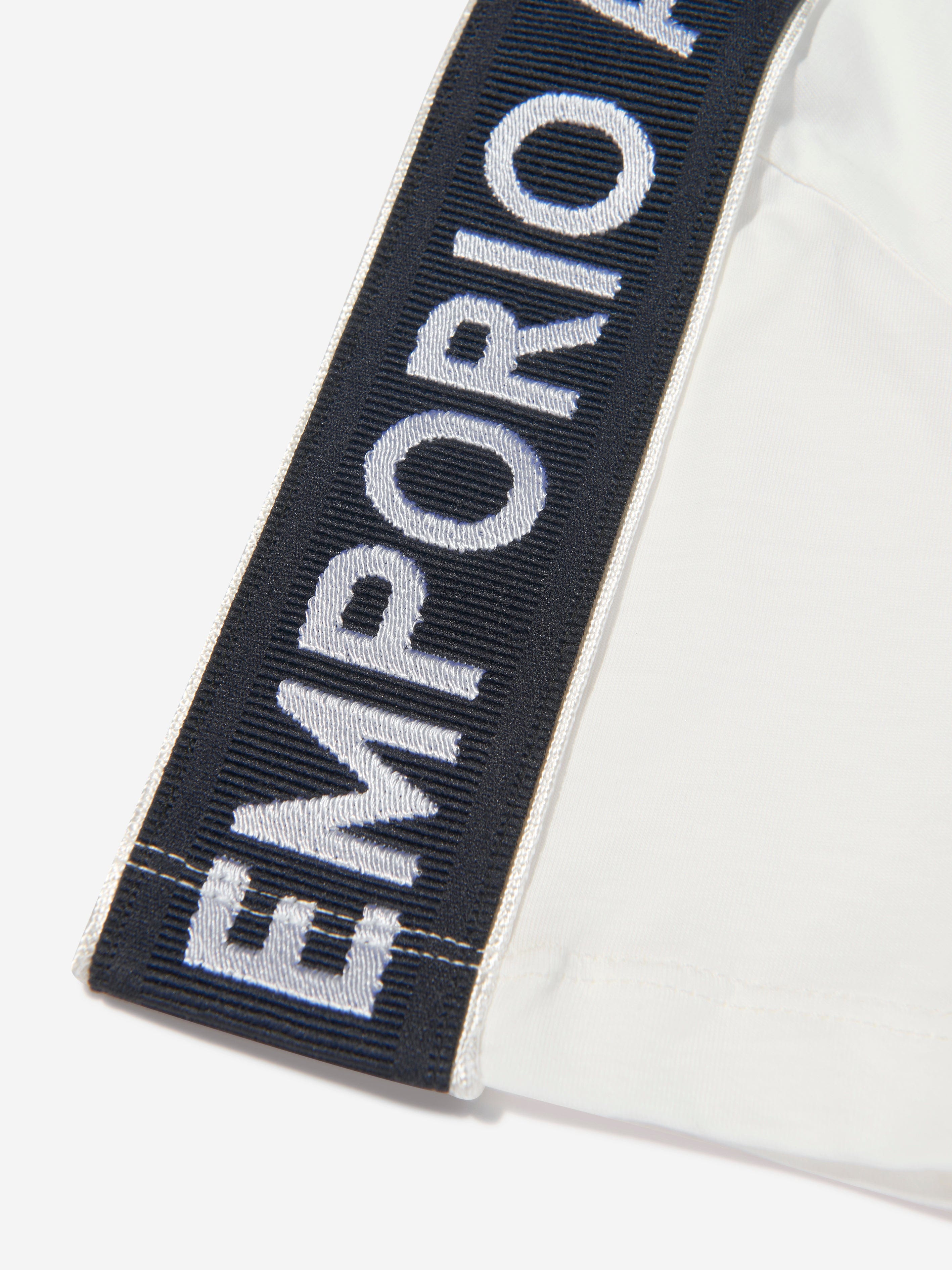 Emporio Armani Boys Logo Tape T-Shirt In White