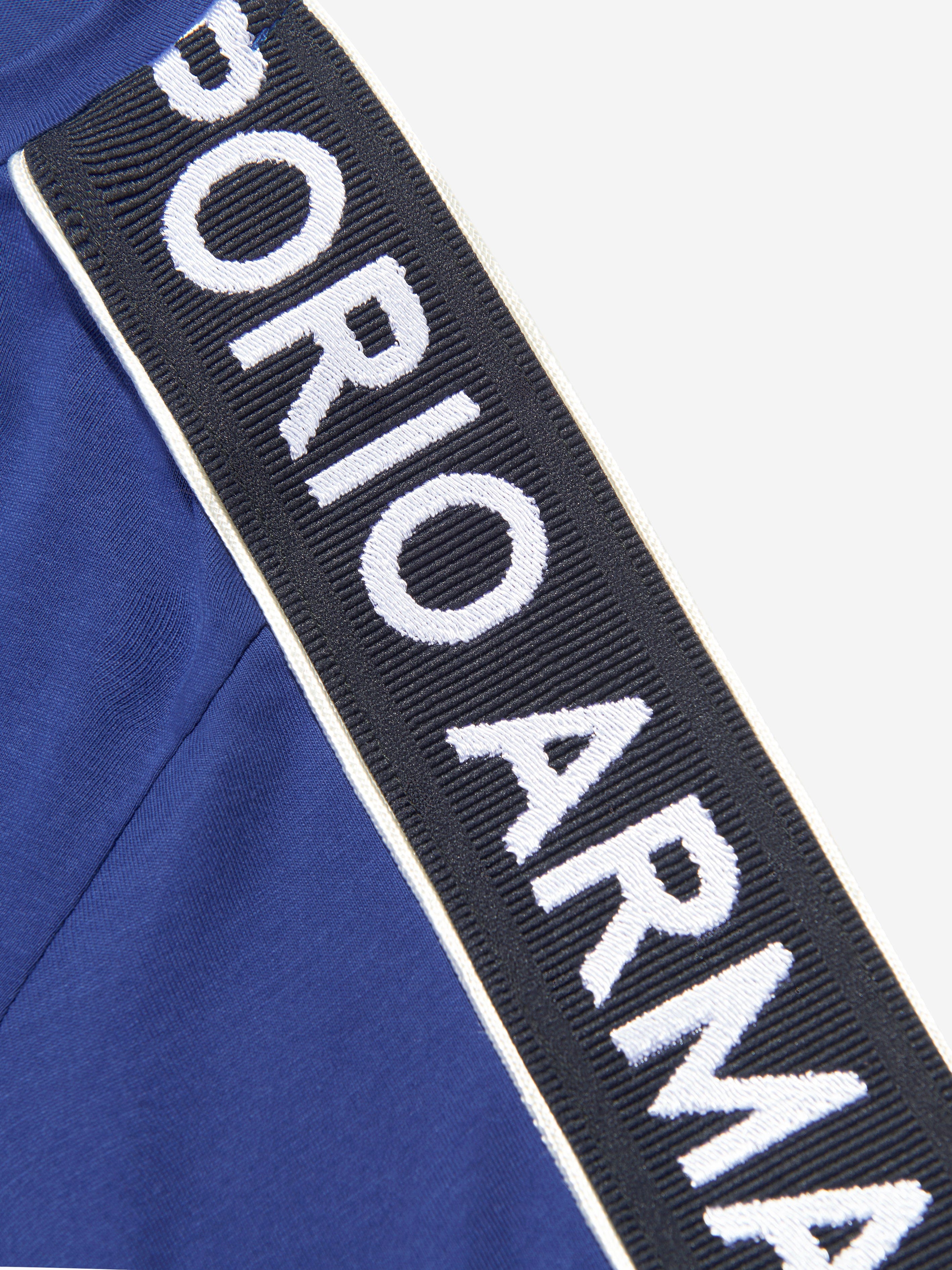 Emporio Armani Boys Logo Tape T-Shirt In Blue