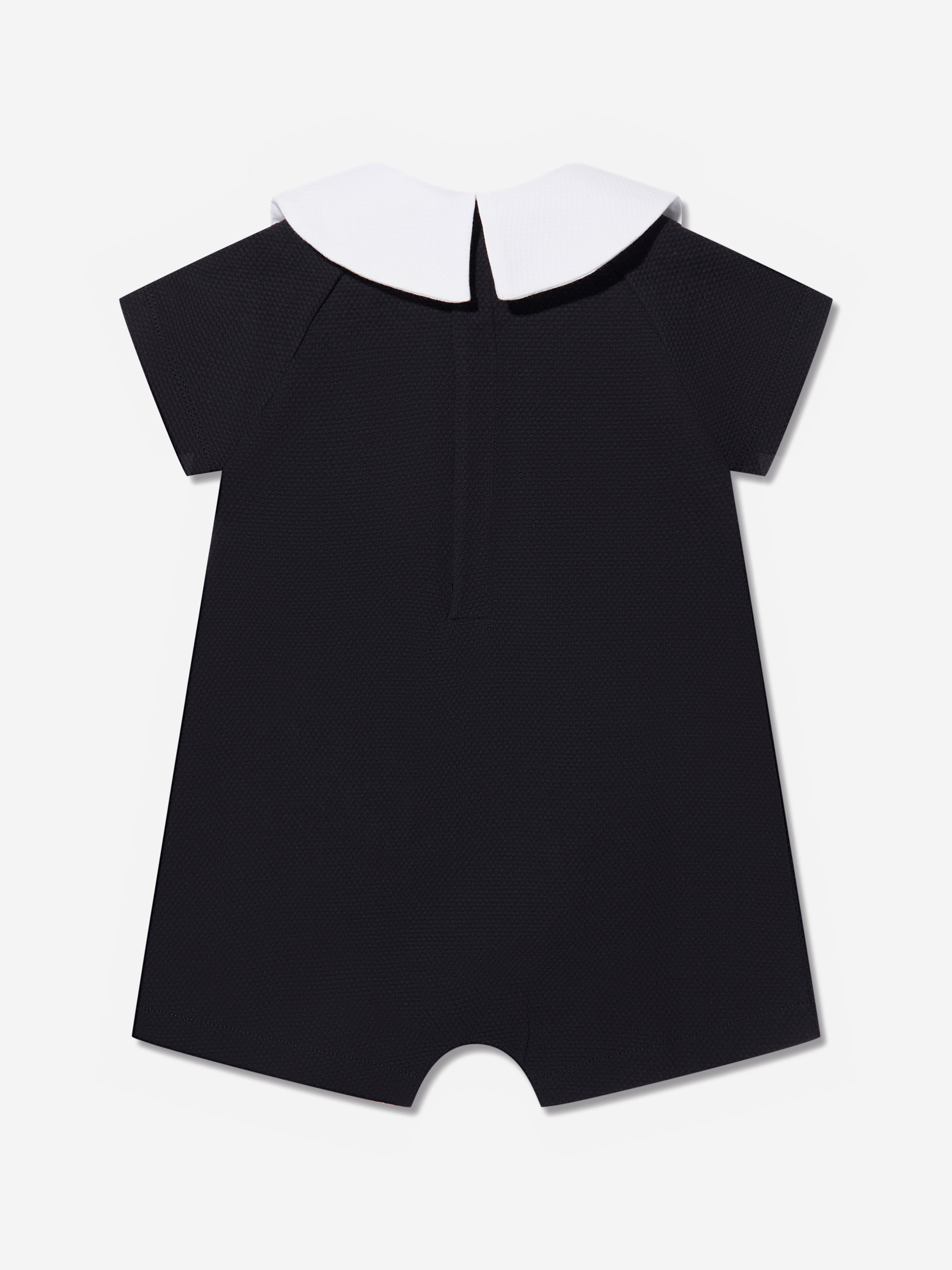 Emporio Armani Baby Sailor Neck Romper In Navy