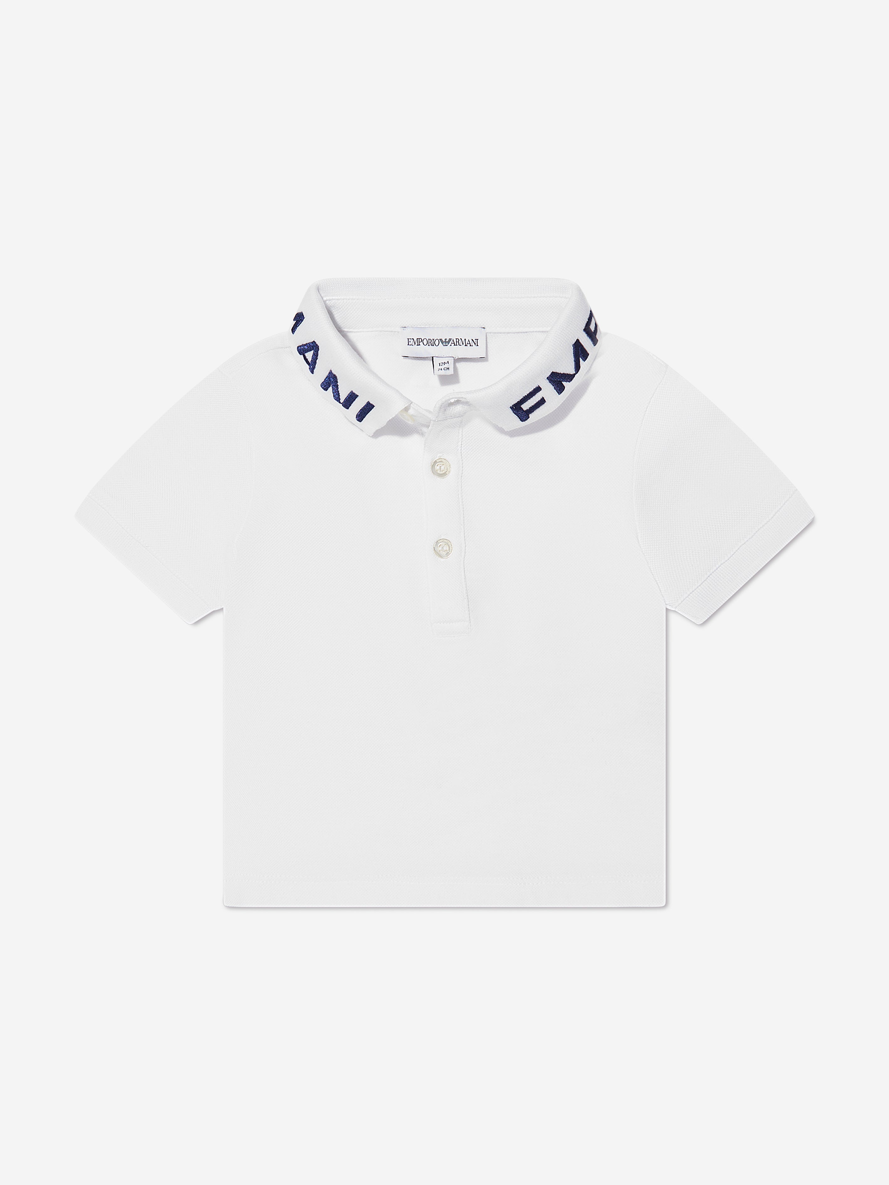 Emporio Armani Baby Boys Polo Shirt In White