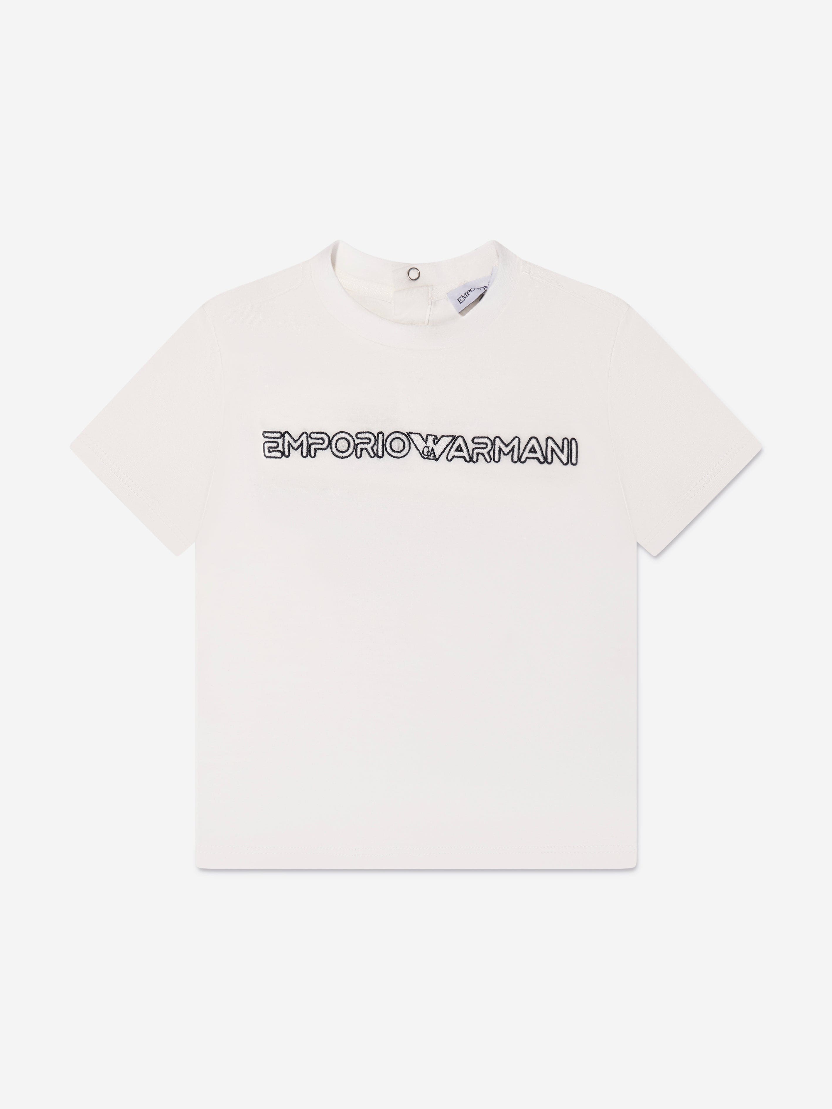 Emporio Armani Baby Boys Logo T-Shirt In White