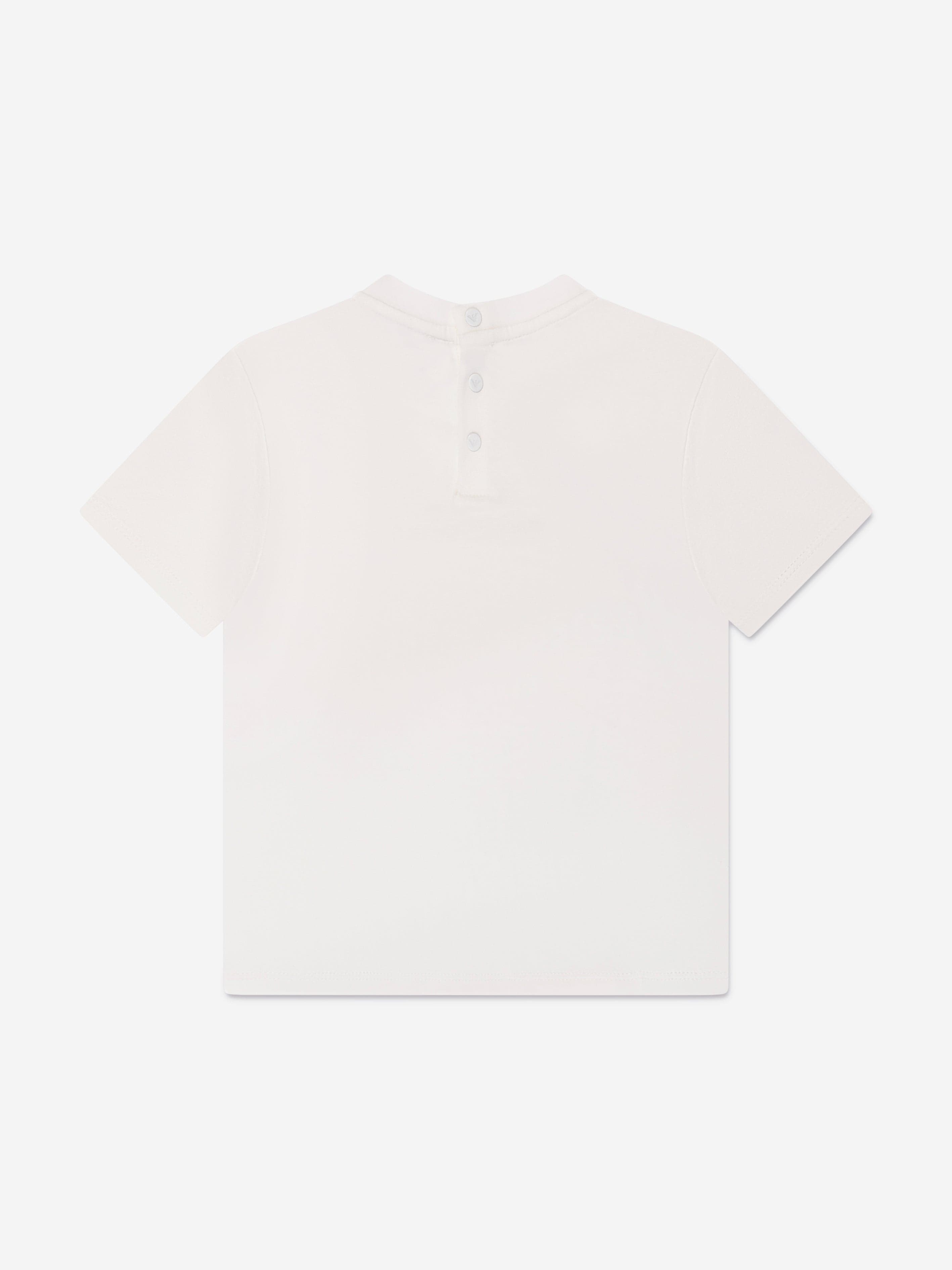 Emporio Armani Baby Boys Logo T-Shirt In White