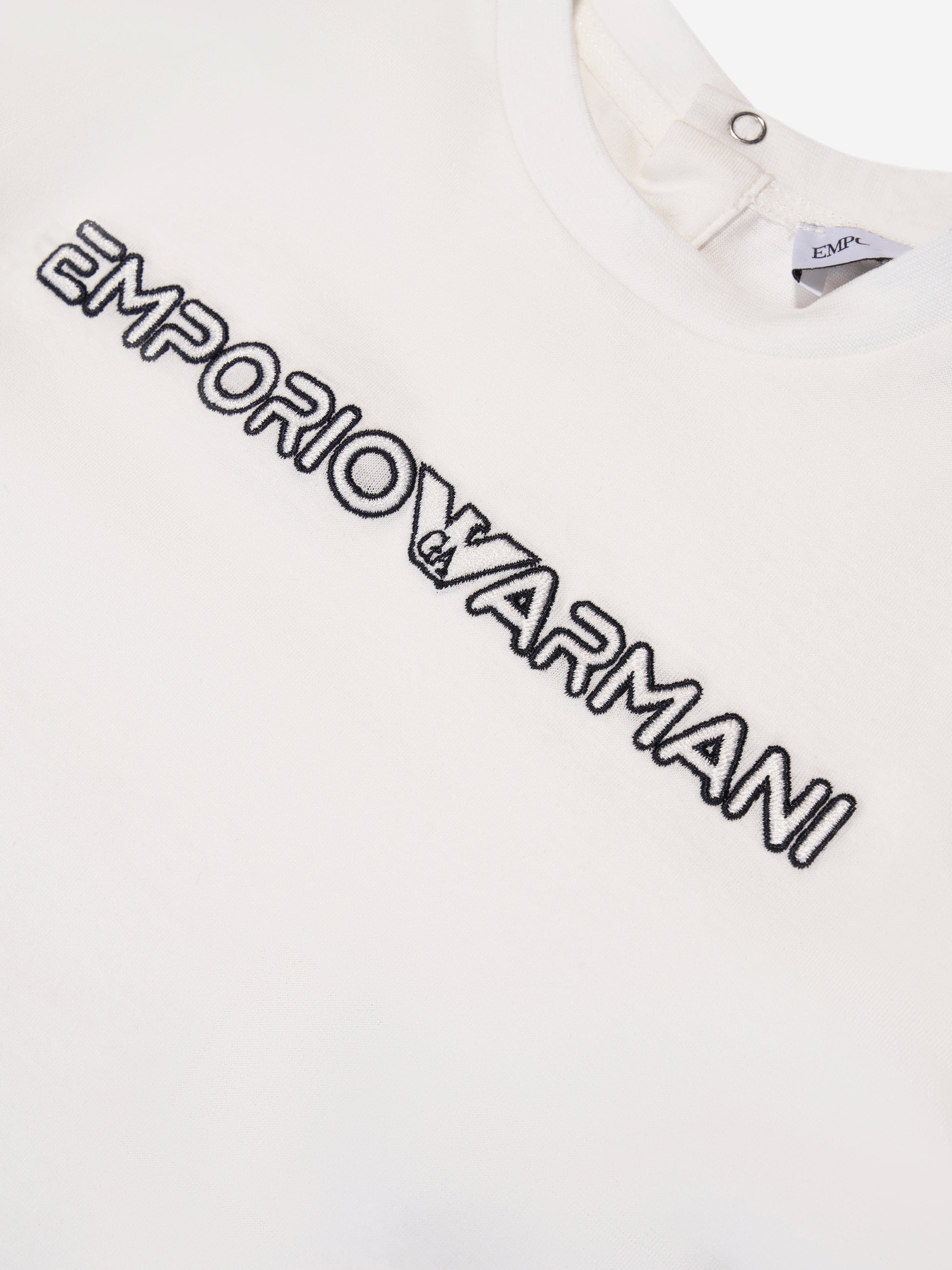 Emporio Armani Baby Boys Logo T-Shirt In White