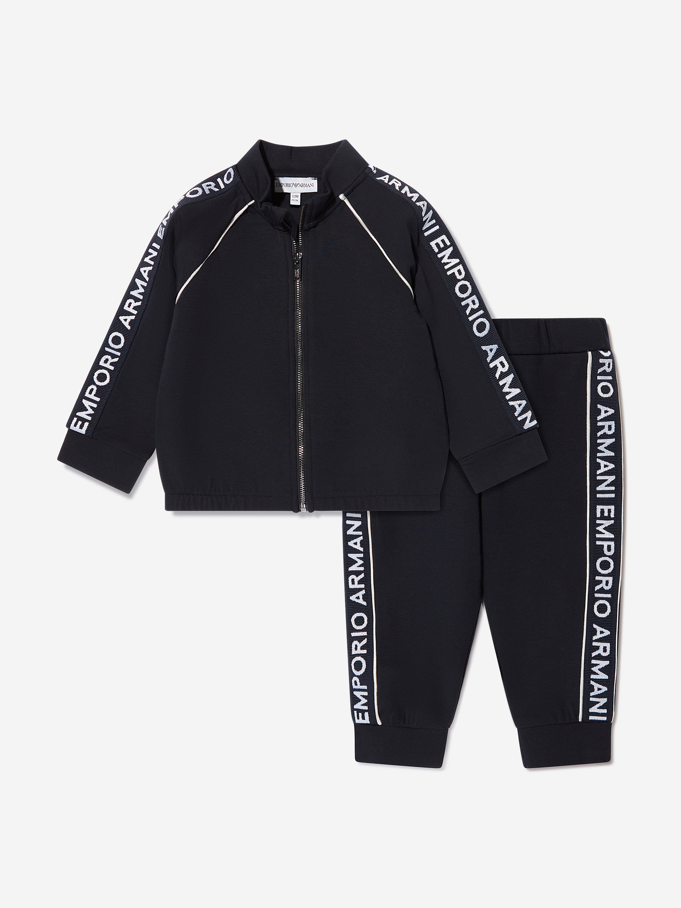 Emporio Armani Baby Boys Logo Tracksuit In Navy