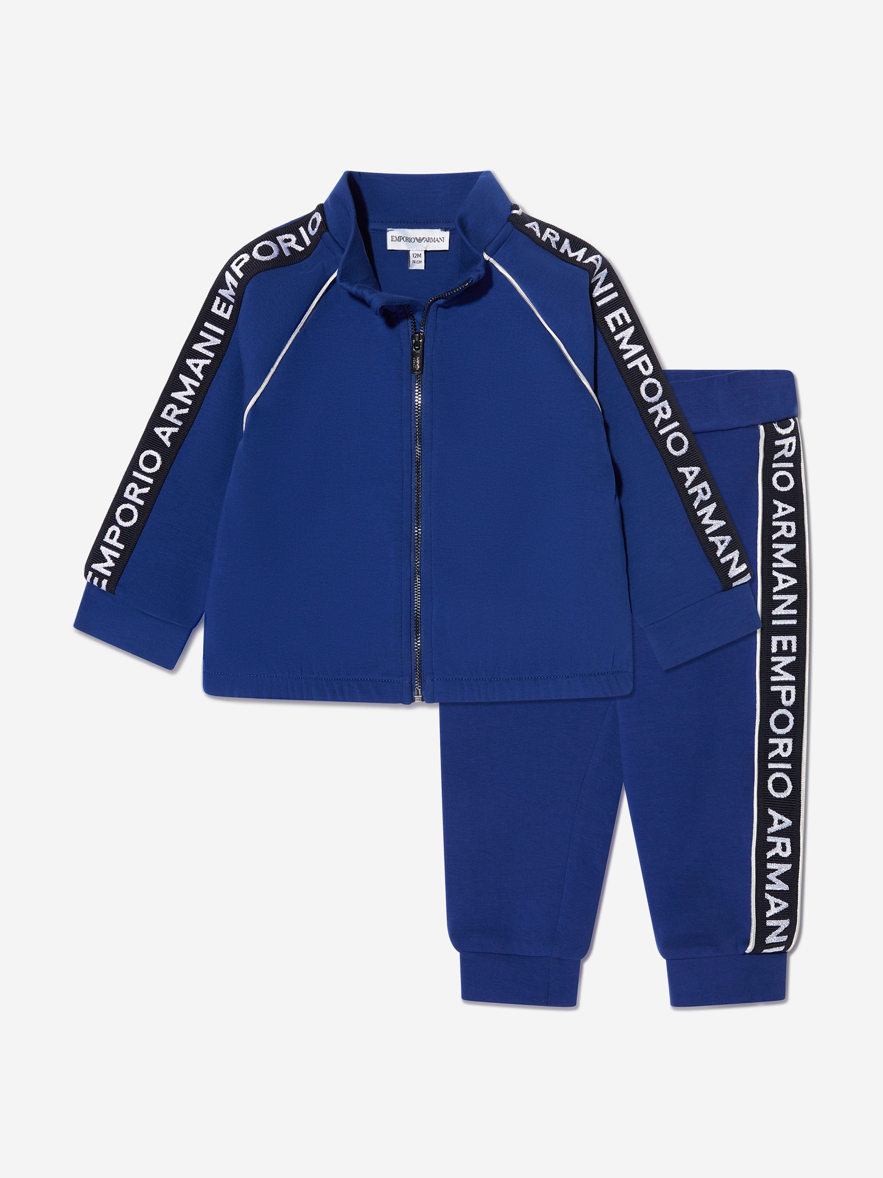 Emporio Armani Baby Boys Logo Tracksuit In Blue