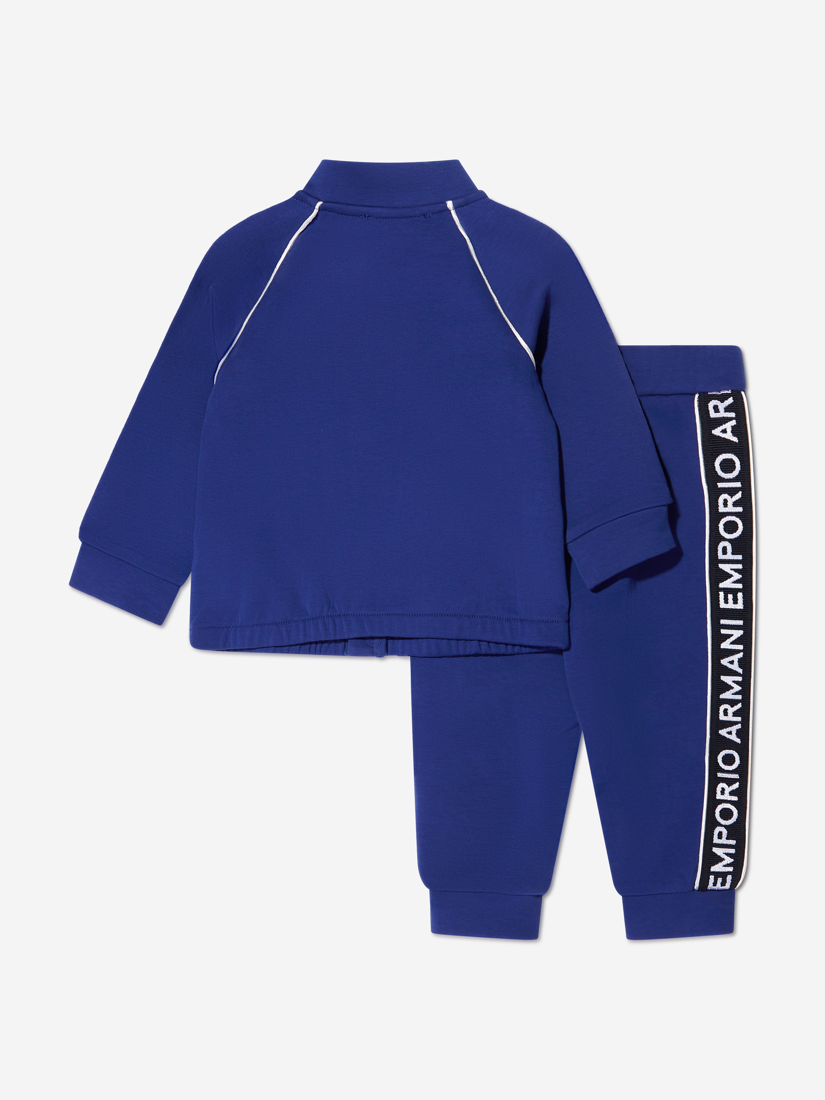 Emporio Armani Baby Boys Logo Tracksuit In Blue