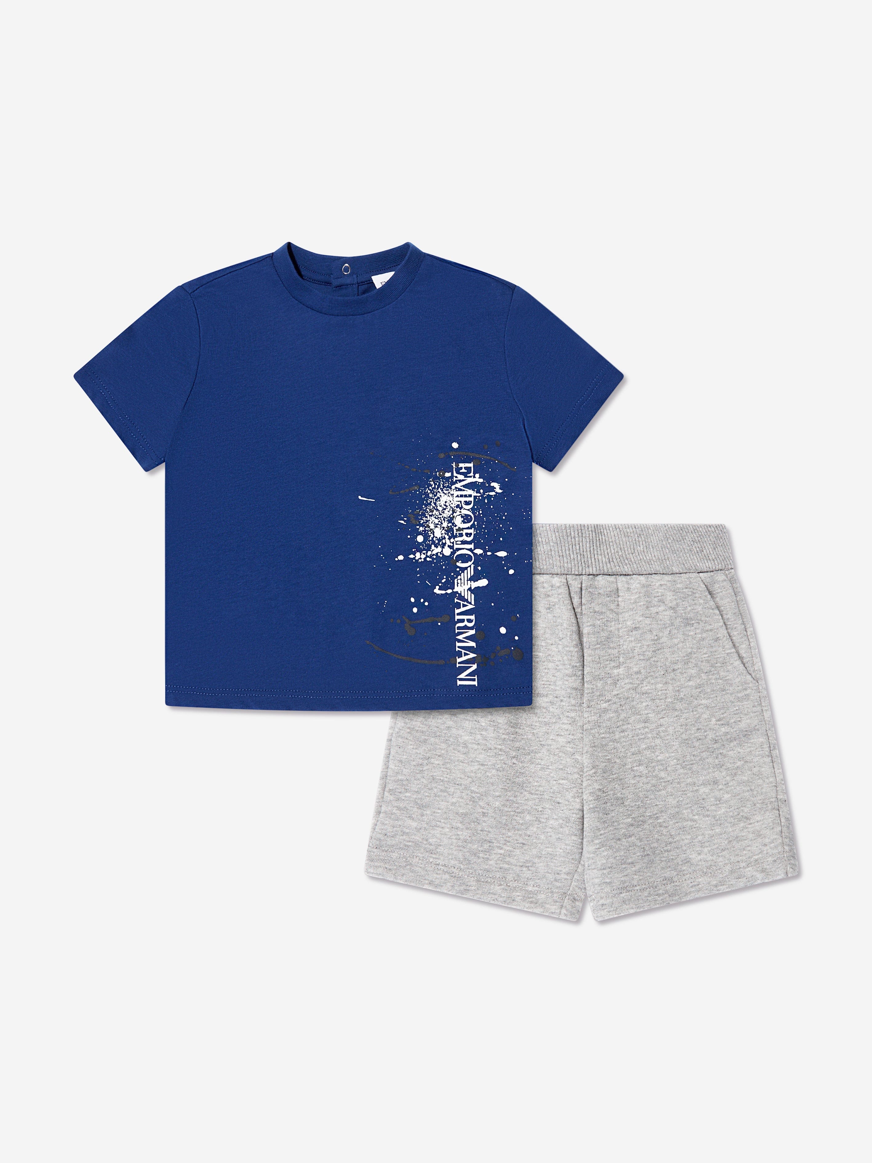 Emporio Armani Baby Boys T-Shirt And Shorts Set In Blue