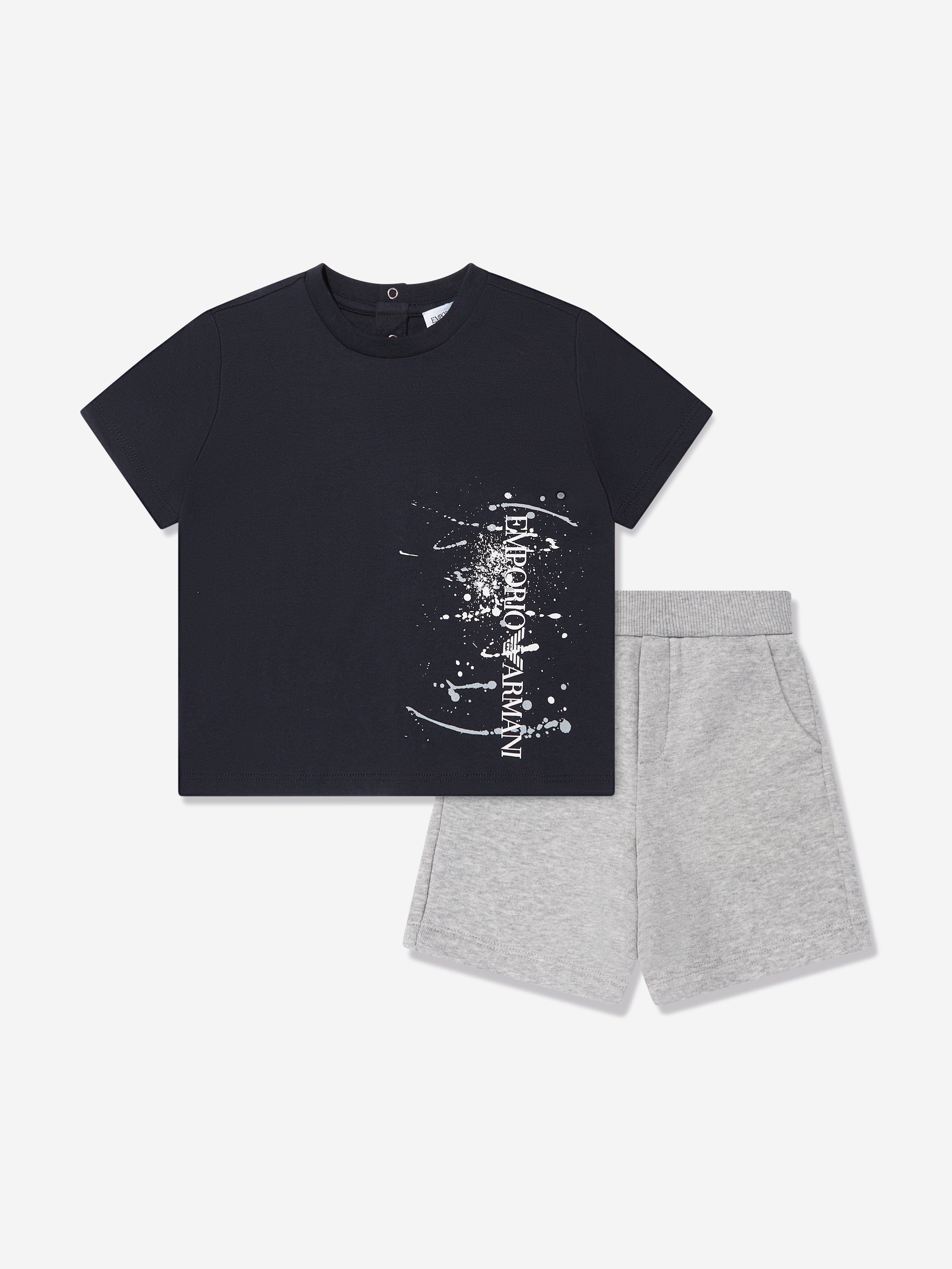 Emporio Armani Baby Boys T-Shirt And Shorts Set In Black