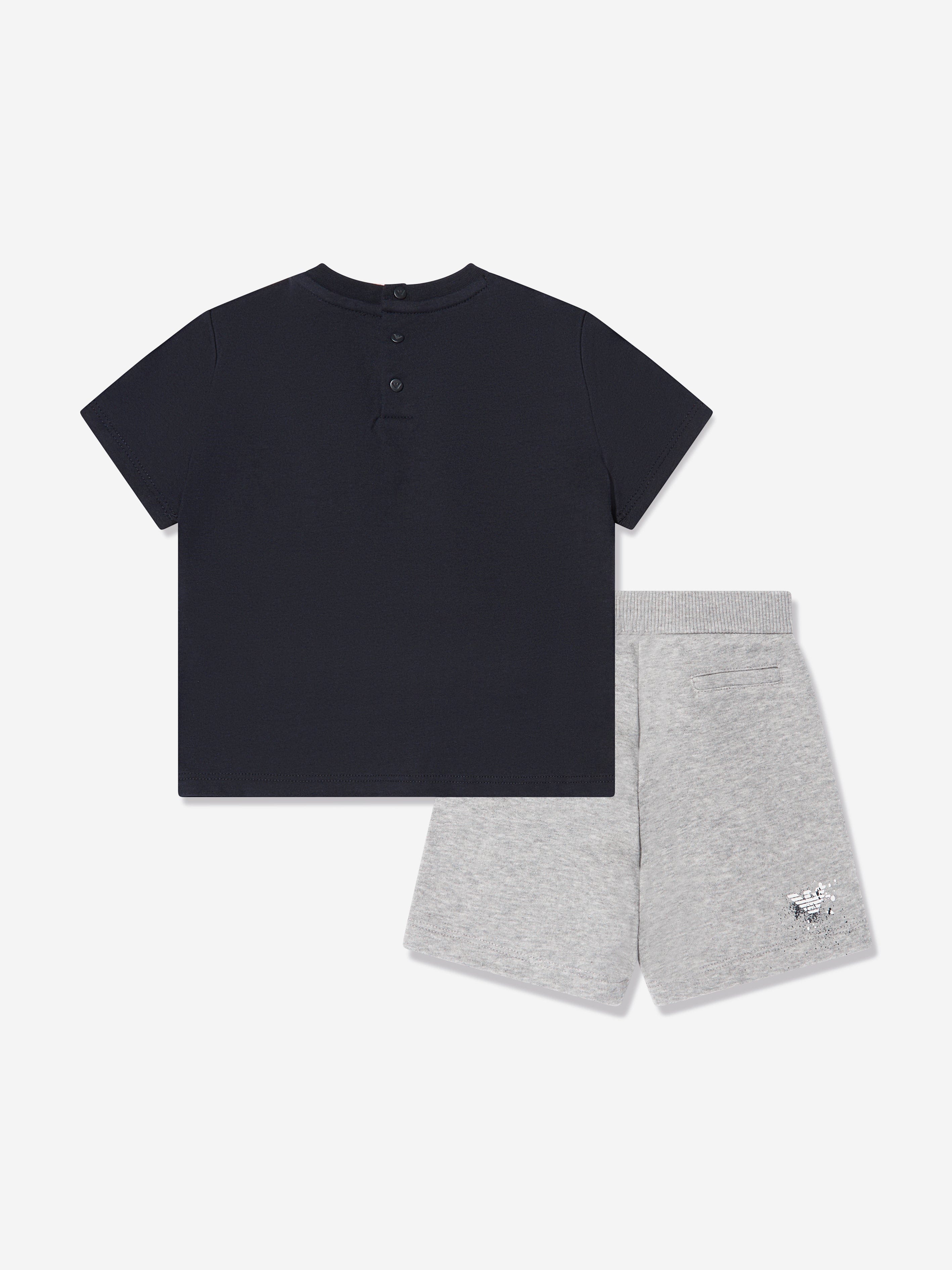 Emporio Armani Baby Boys T-Shirt And Shorts Set In Black