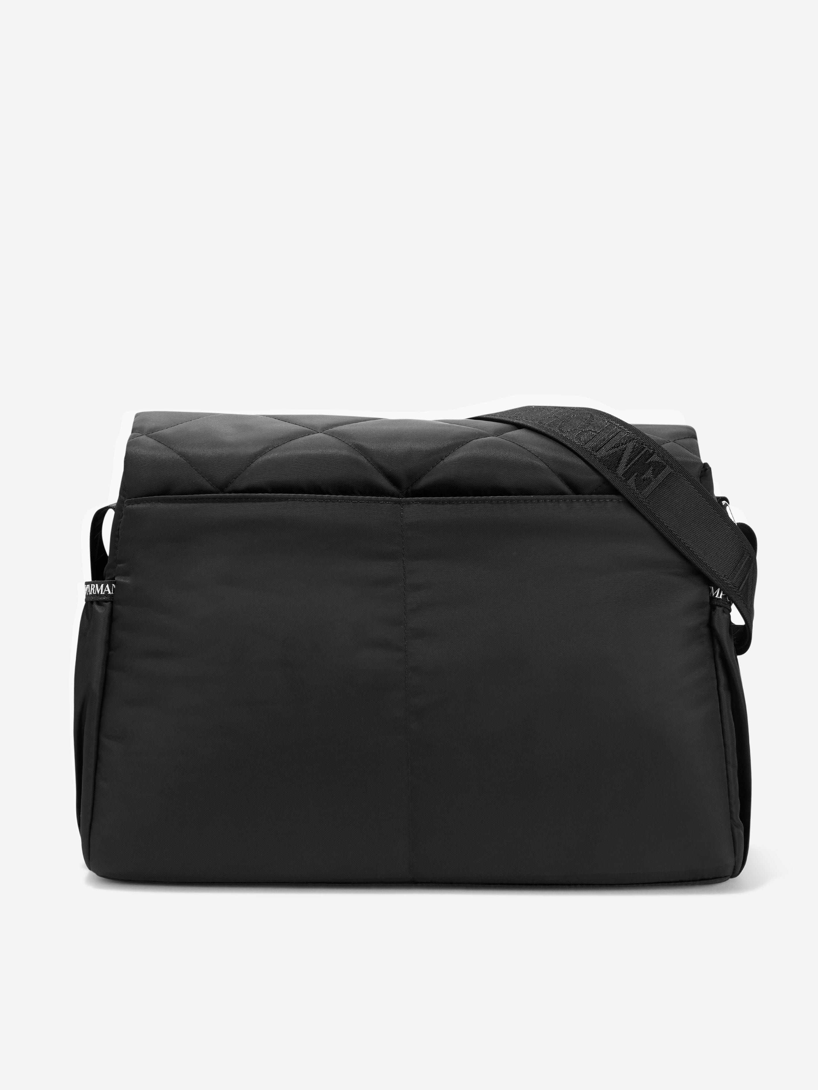 Emporio Armani Baby Quilted Changing Bag In Black