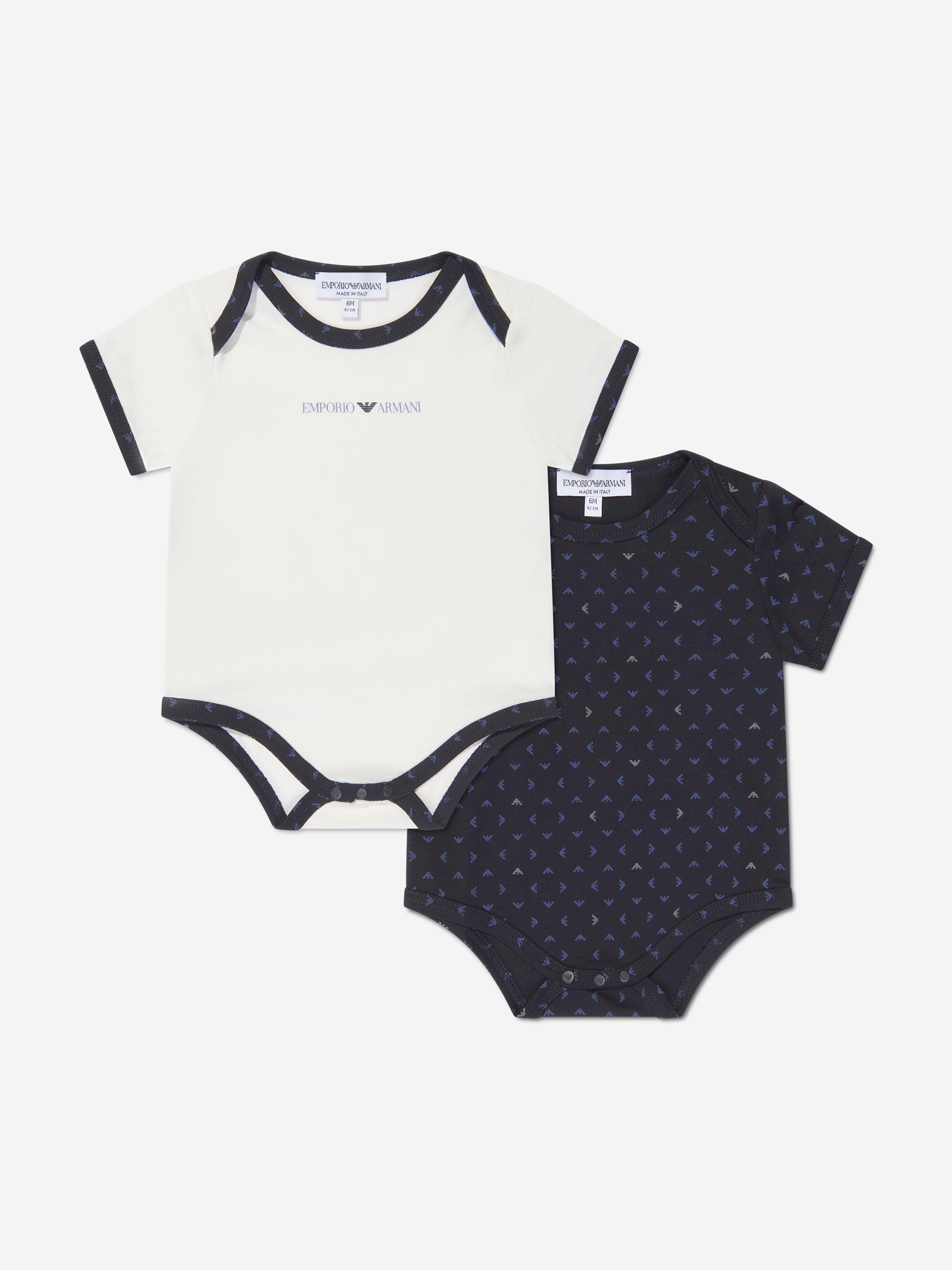 Emporio Armani Baby Boys Bodysuit Gift Set (2 Piece) In Navy