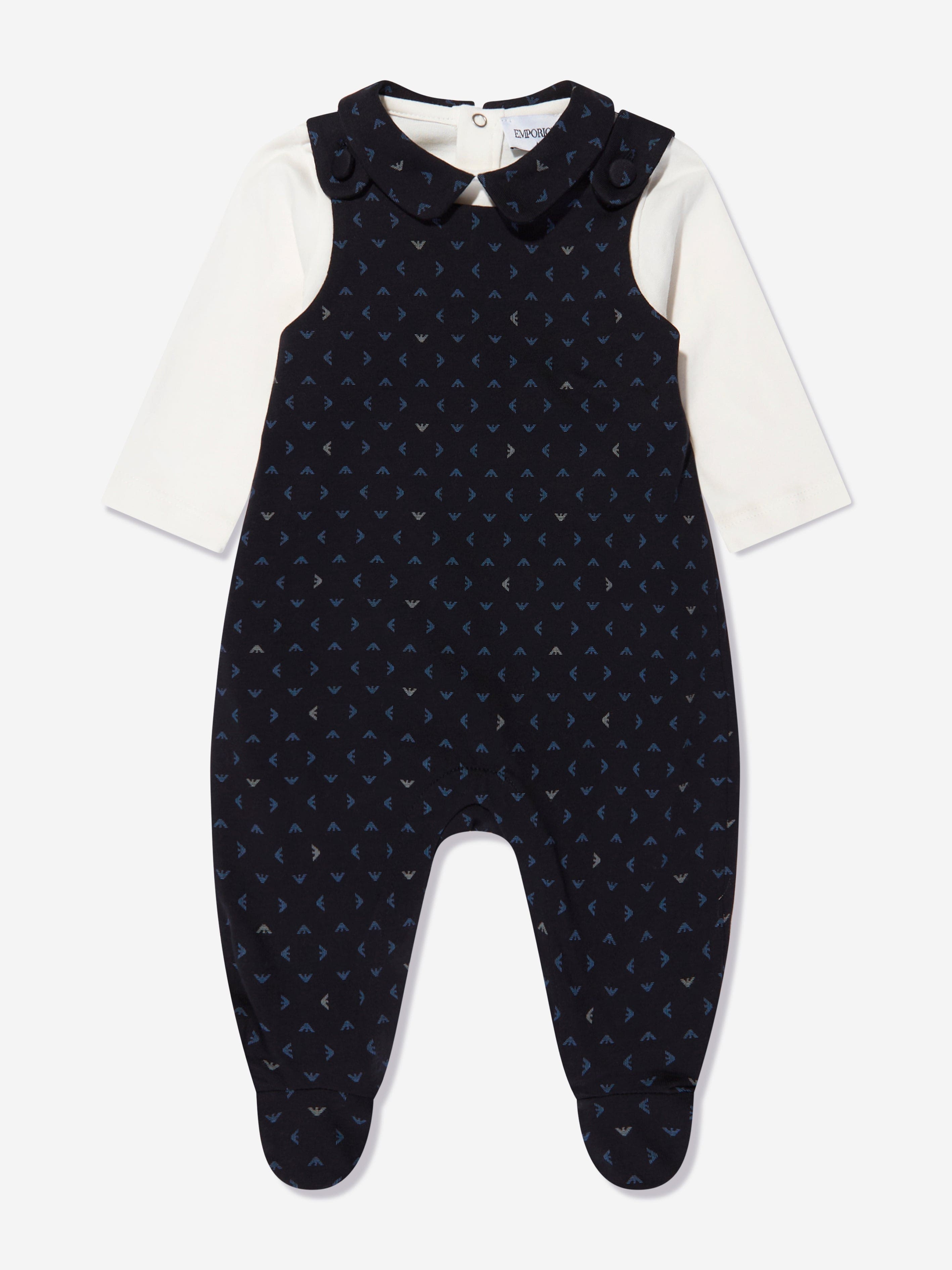 Emporio Armani Baby Boys Babygrow Gift Set In Navy