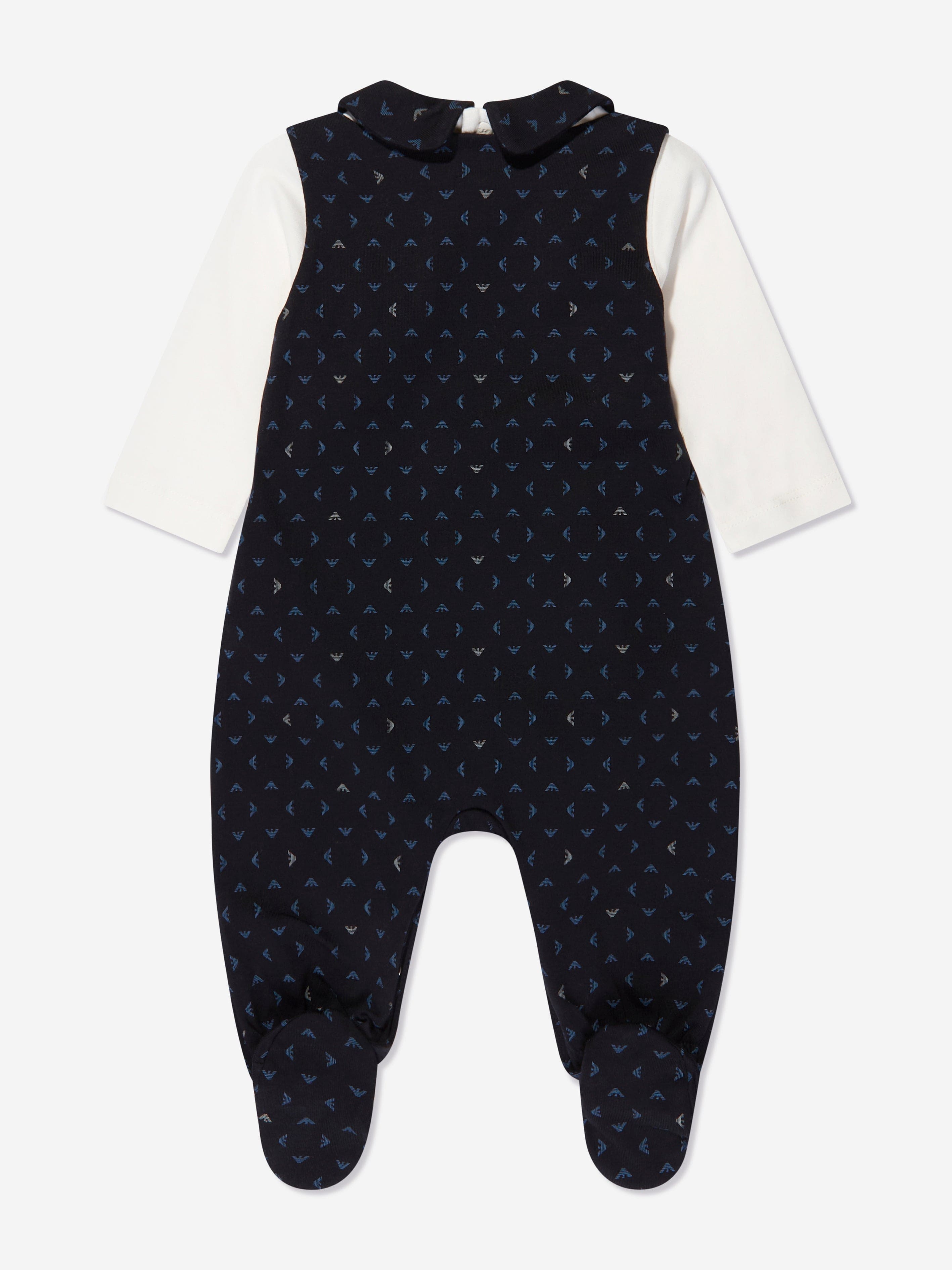 Emporio Armani Baby Boys Babygrow Gift Set In Navy