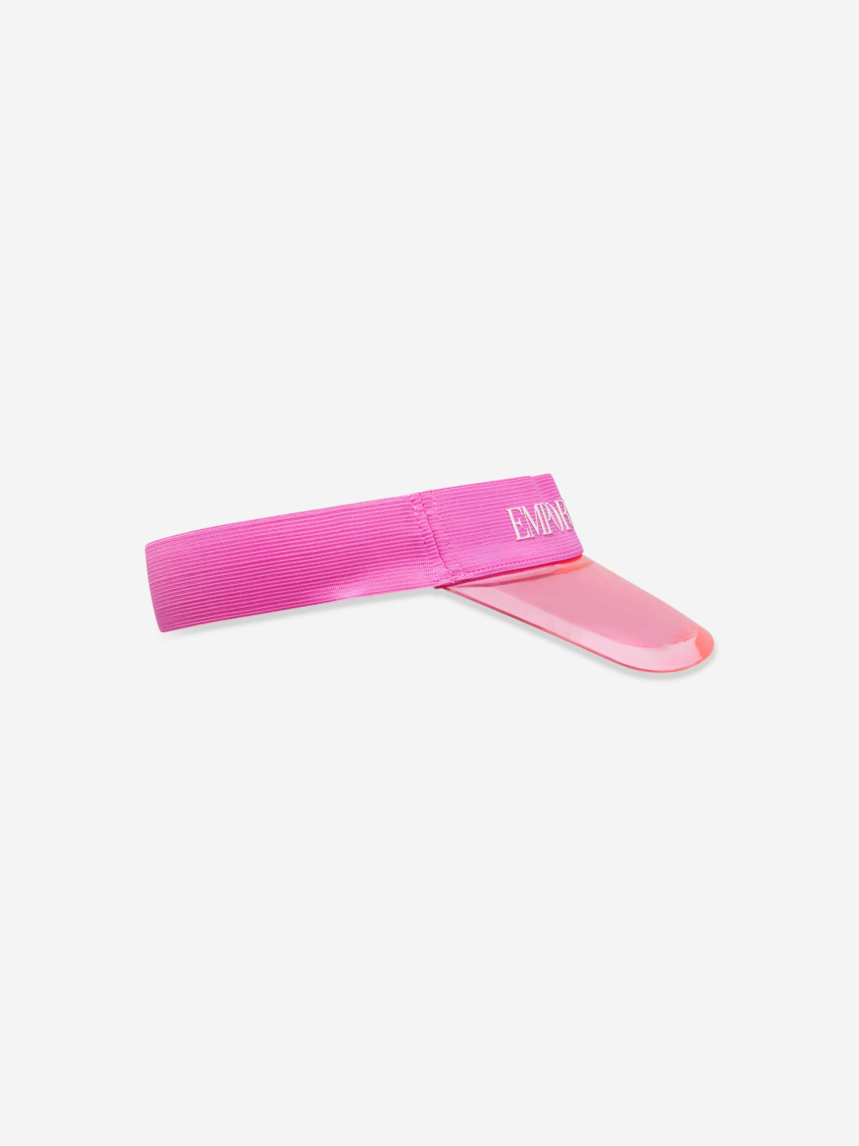 Emporio Armani Girls Logo Sun Visor In Pink