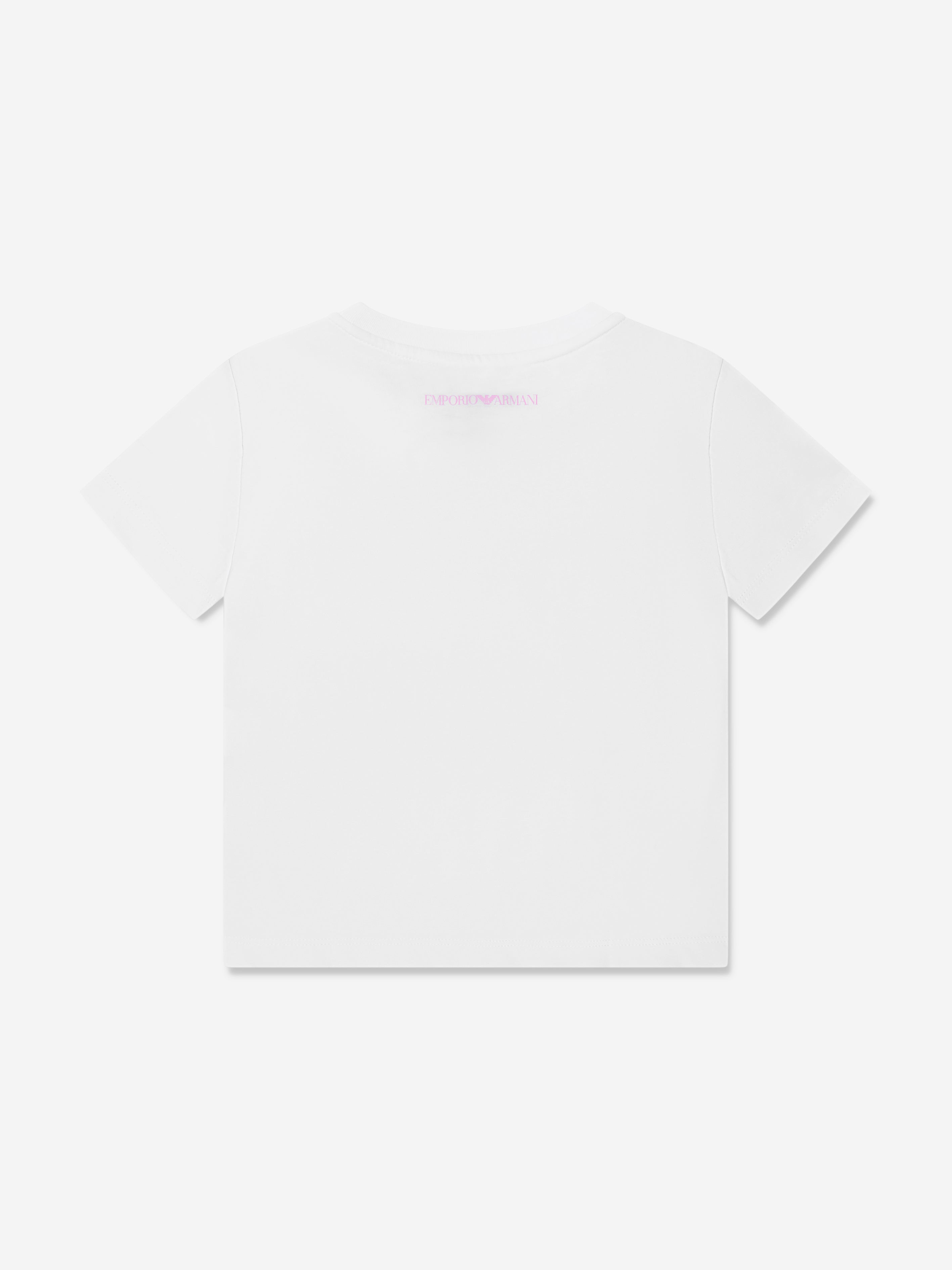 Emporio Armani Girls Logo Print T-Shirt In White