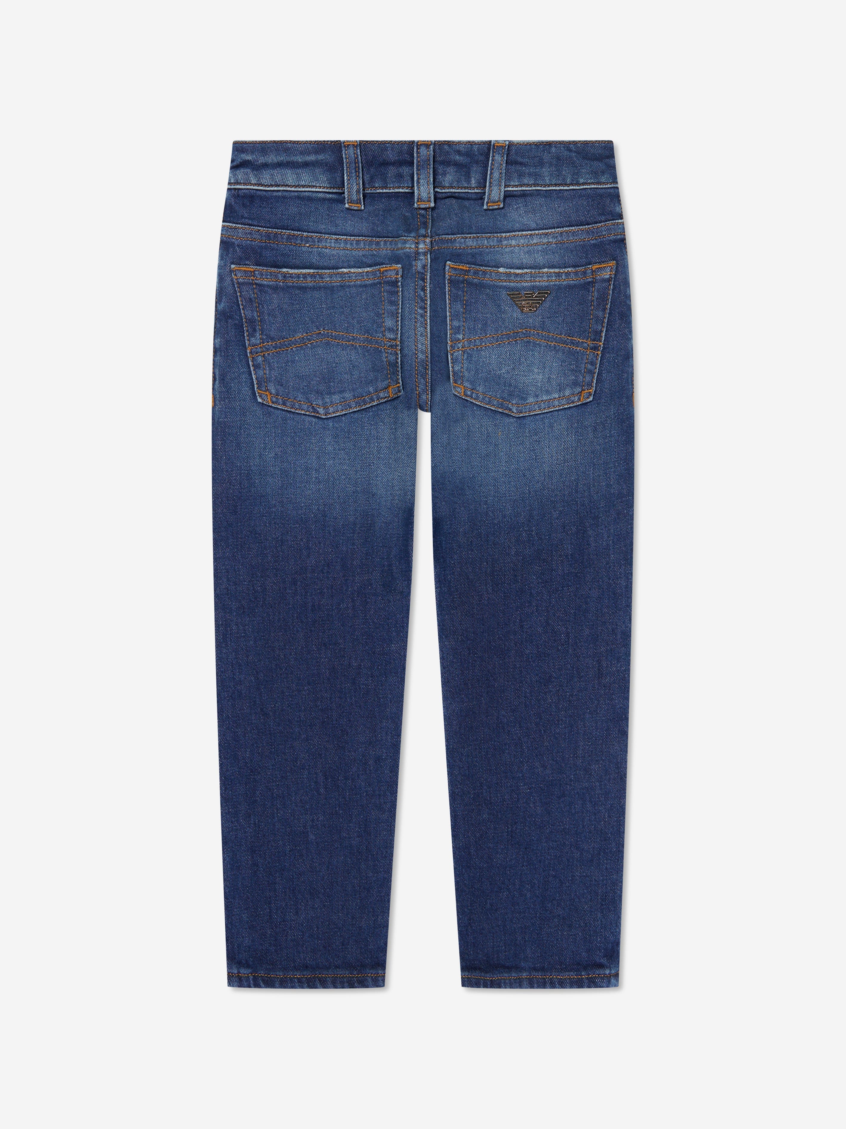 Emporio Armani Boys Denim Jeans In Blue