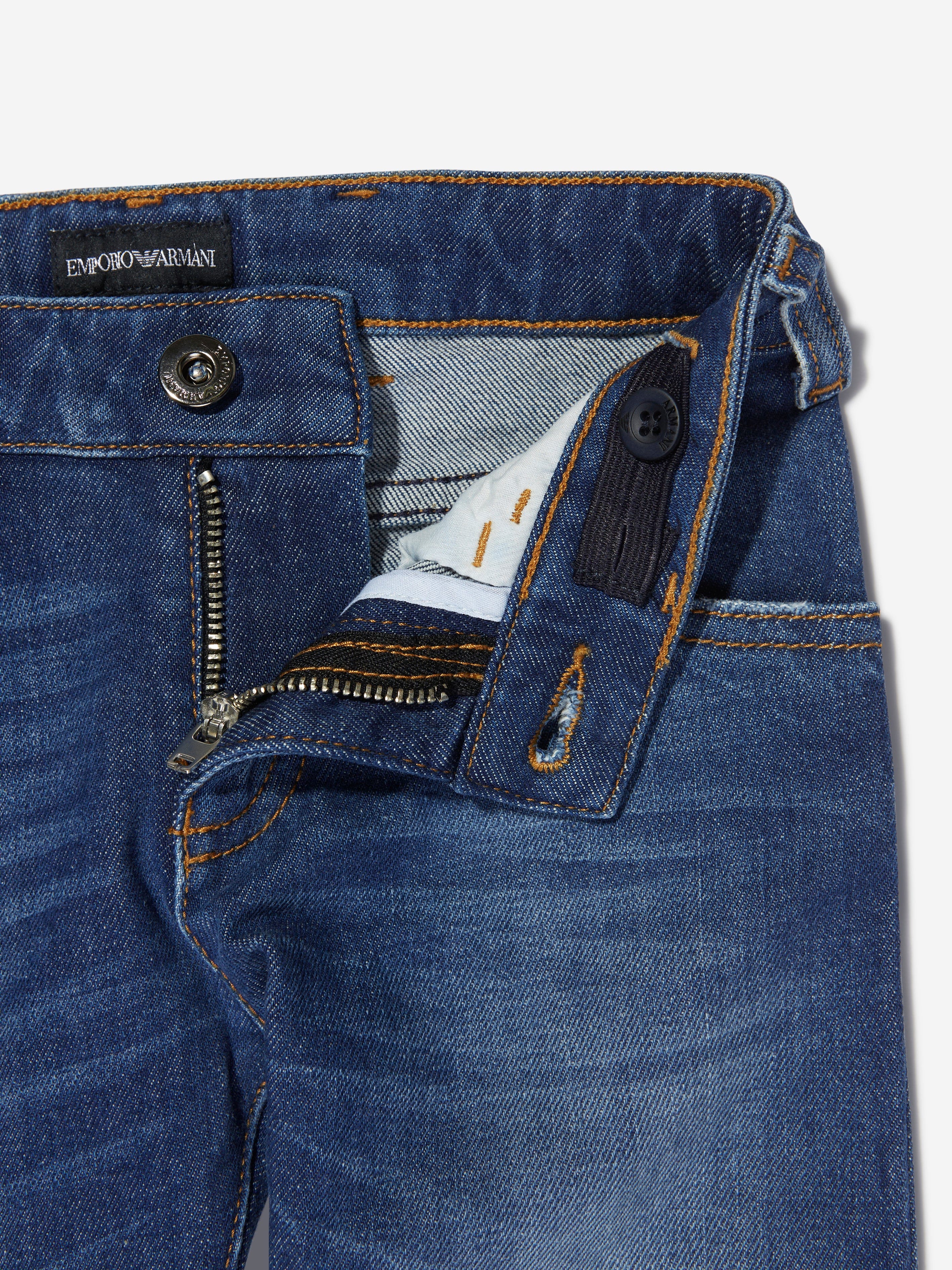 Emporio Armani Boys Denim Jeans In Blue