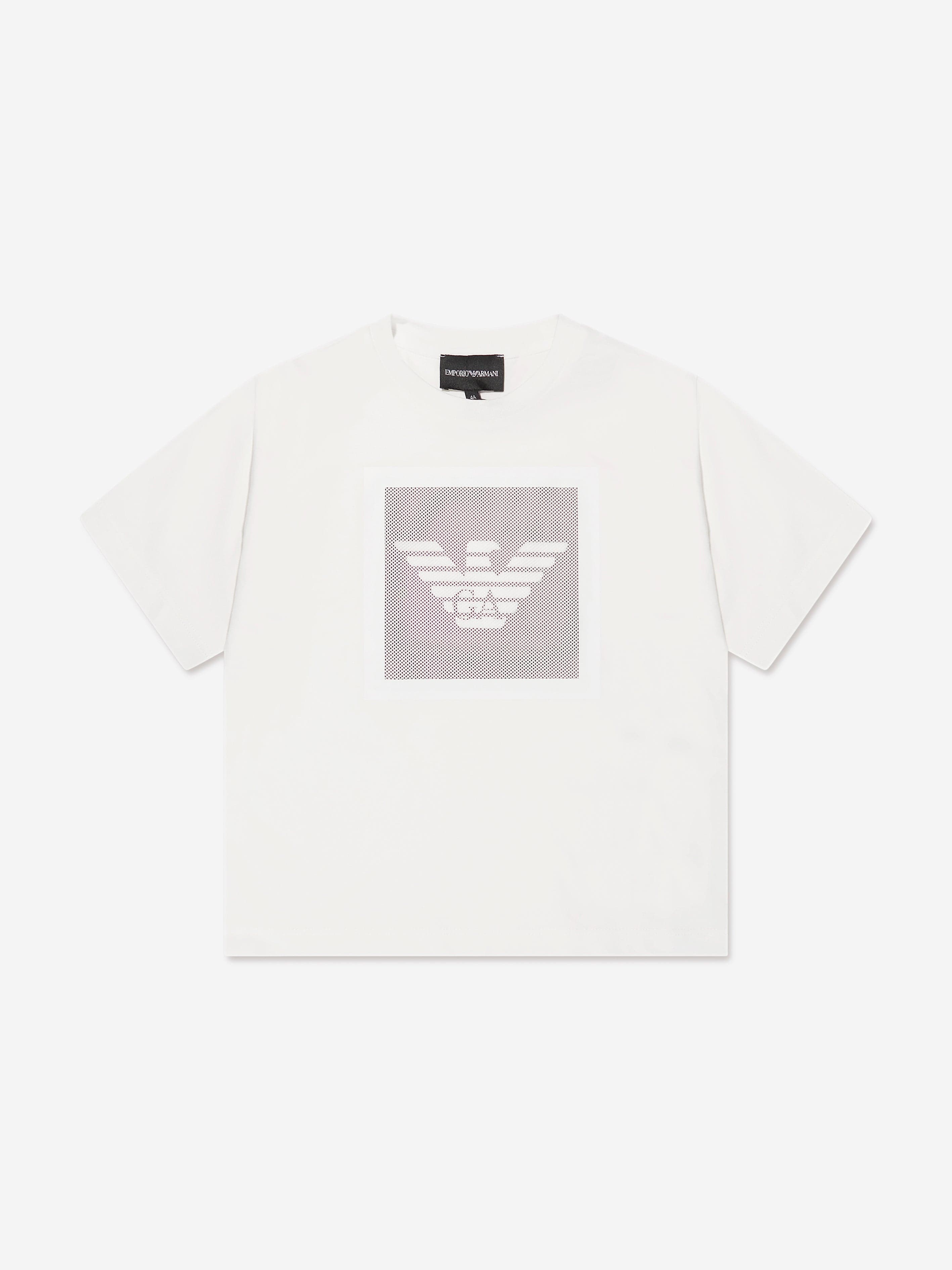 Emporio Armani Boys Logo T-Shirt In White