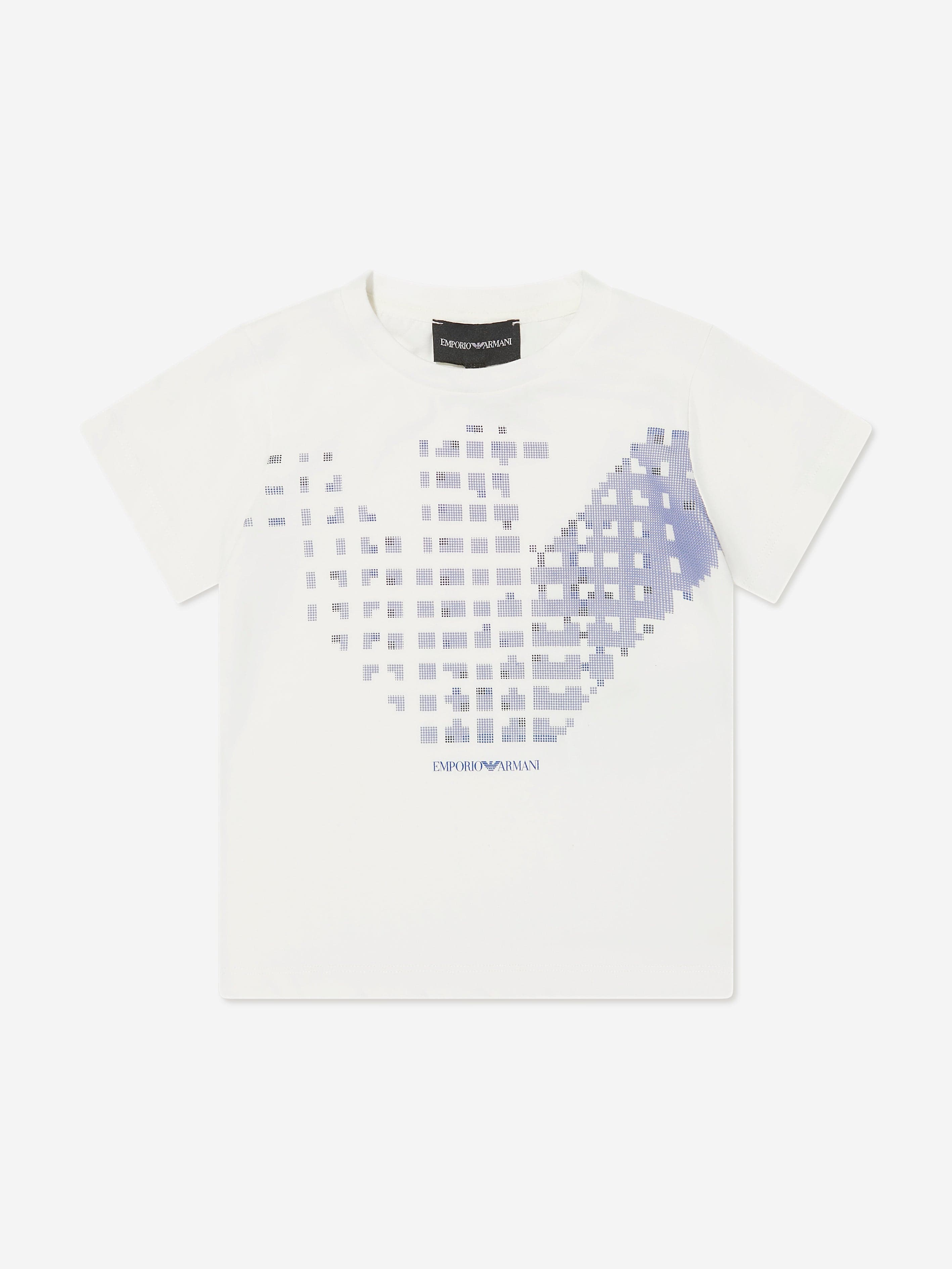 Emporio Armani Boys Logo T-Shirt In White