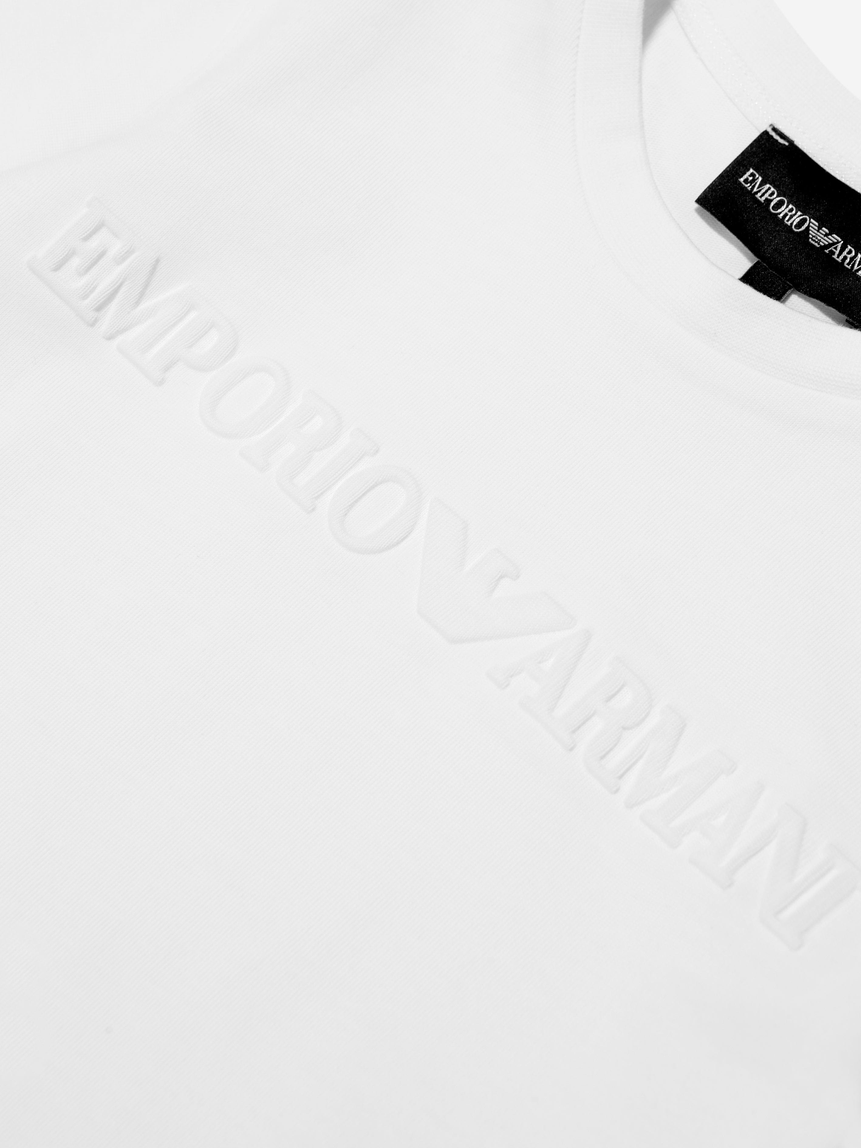 Emporio Armani Boys Logo T-Shirt In White