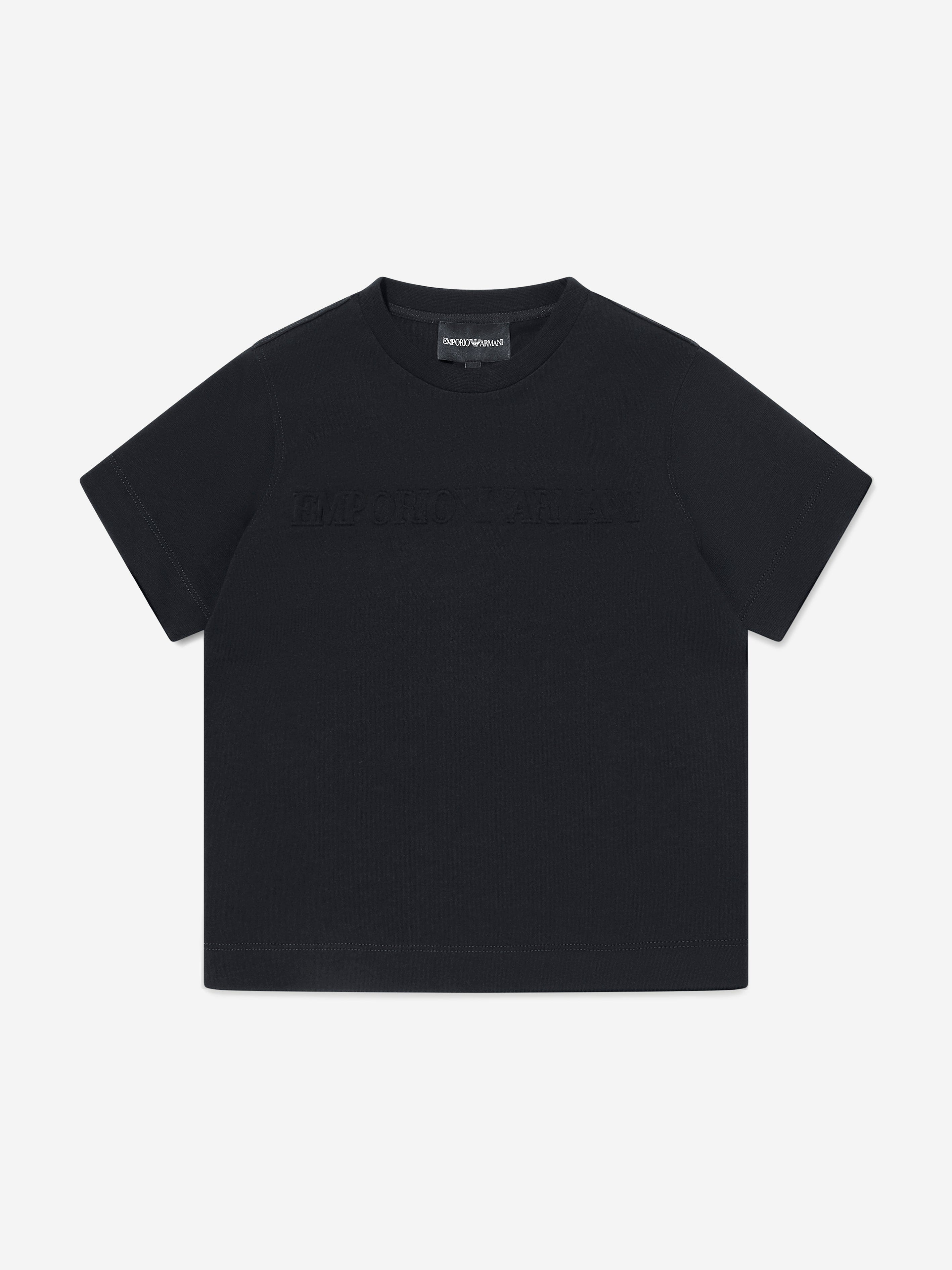 Emporio Armani Boys Logo T-Shirt In Navy