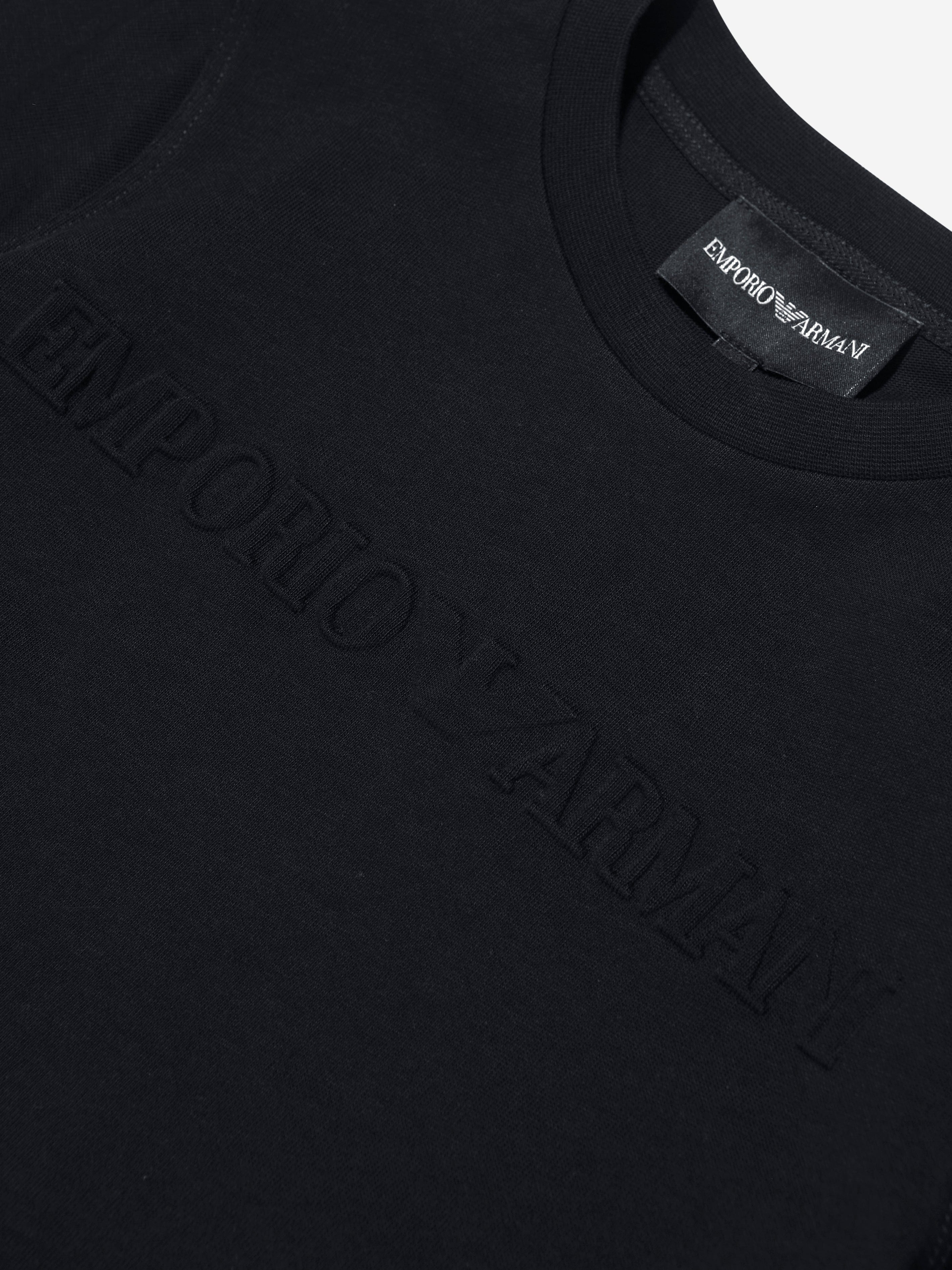 Emporio Armani Boys Logo T-Shirt In Navy